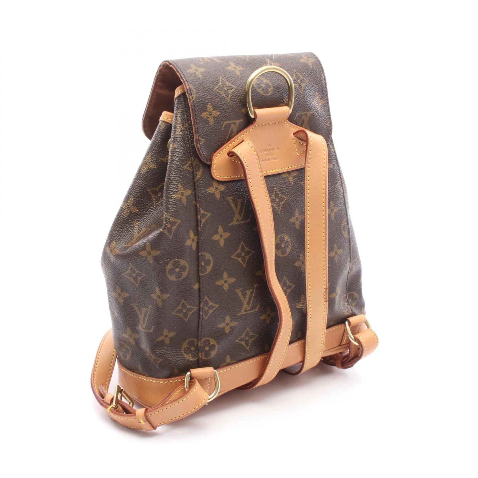 Louis Vuitton Brown Monogram Coated Canvas Leather Backpack (Pre-Owned) One Size / Brown, Monogram