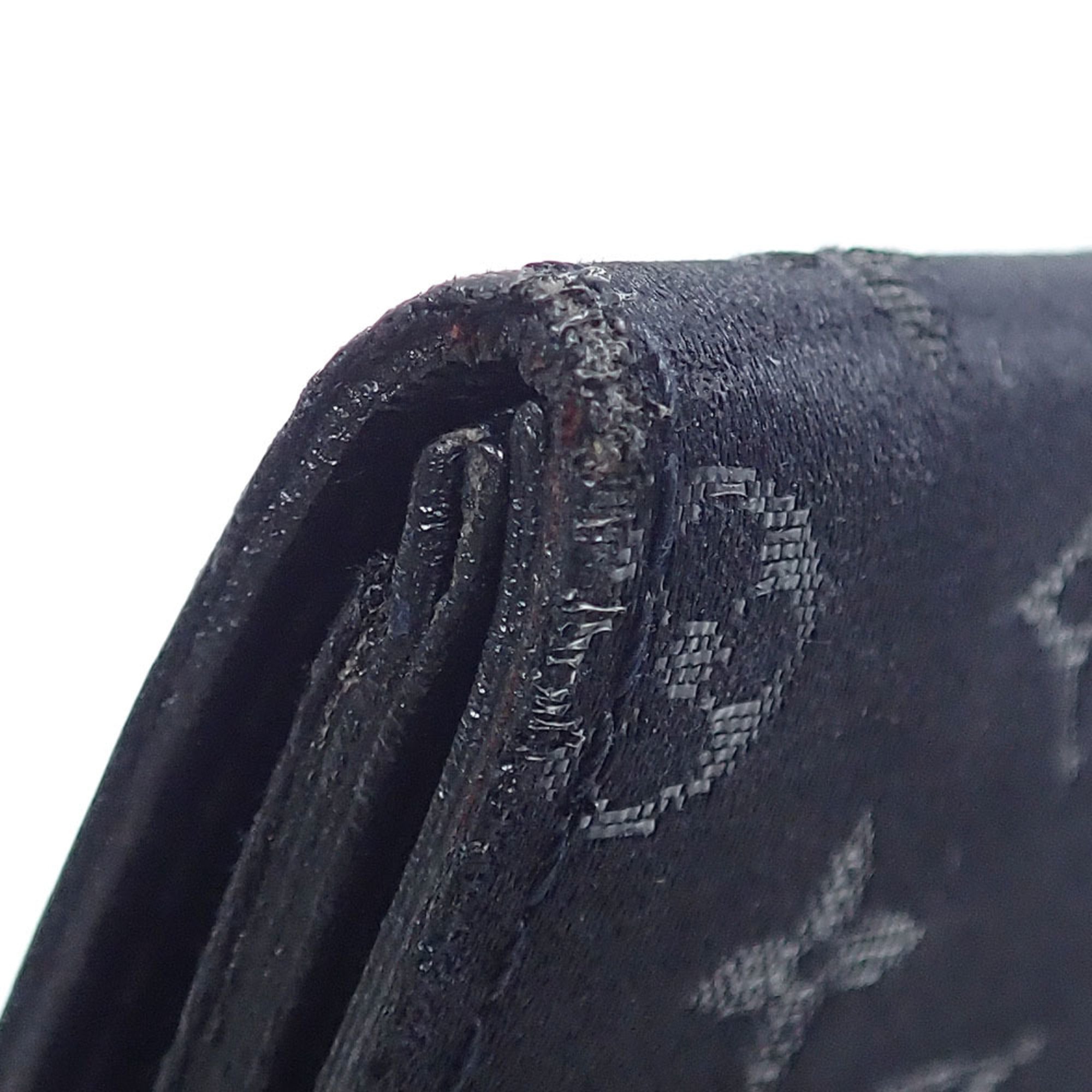 Louis Vuitton Monogram Satin Black Noir Monogram Satin Coin Purse/Coin Case (Pre-Owned)