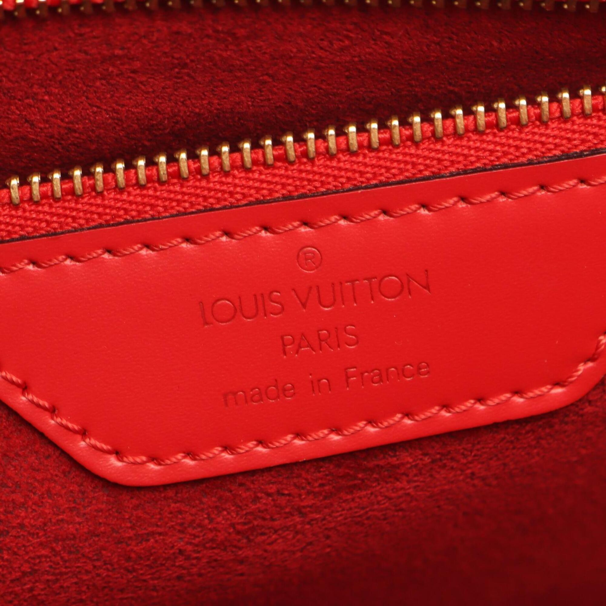 Louis Vuitton Castilian Red Red Color Epi Leather Handbag Shoulder Bag (Pre-Owned)