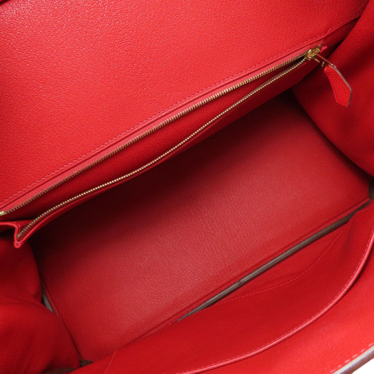 Hermes Red Color Rouge Casaque Epsom Leather Handbag (Pre-Owned)