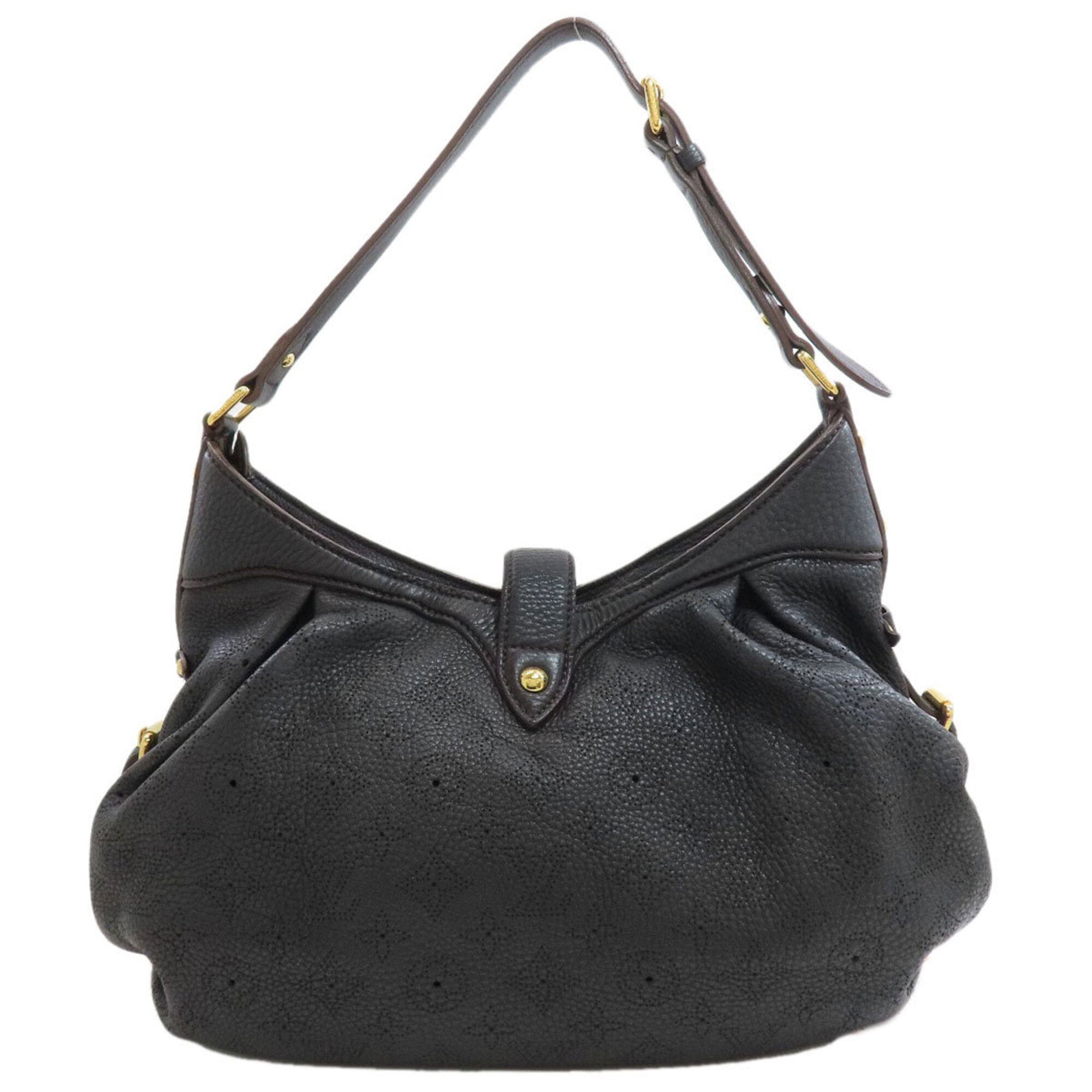 Louis Vuitton Mahina Black Mahina Leather Shoulder Bag (Pre-Owned)