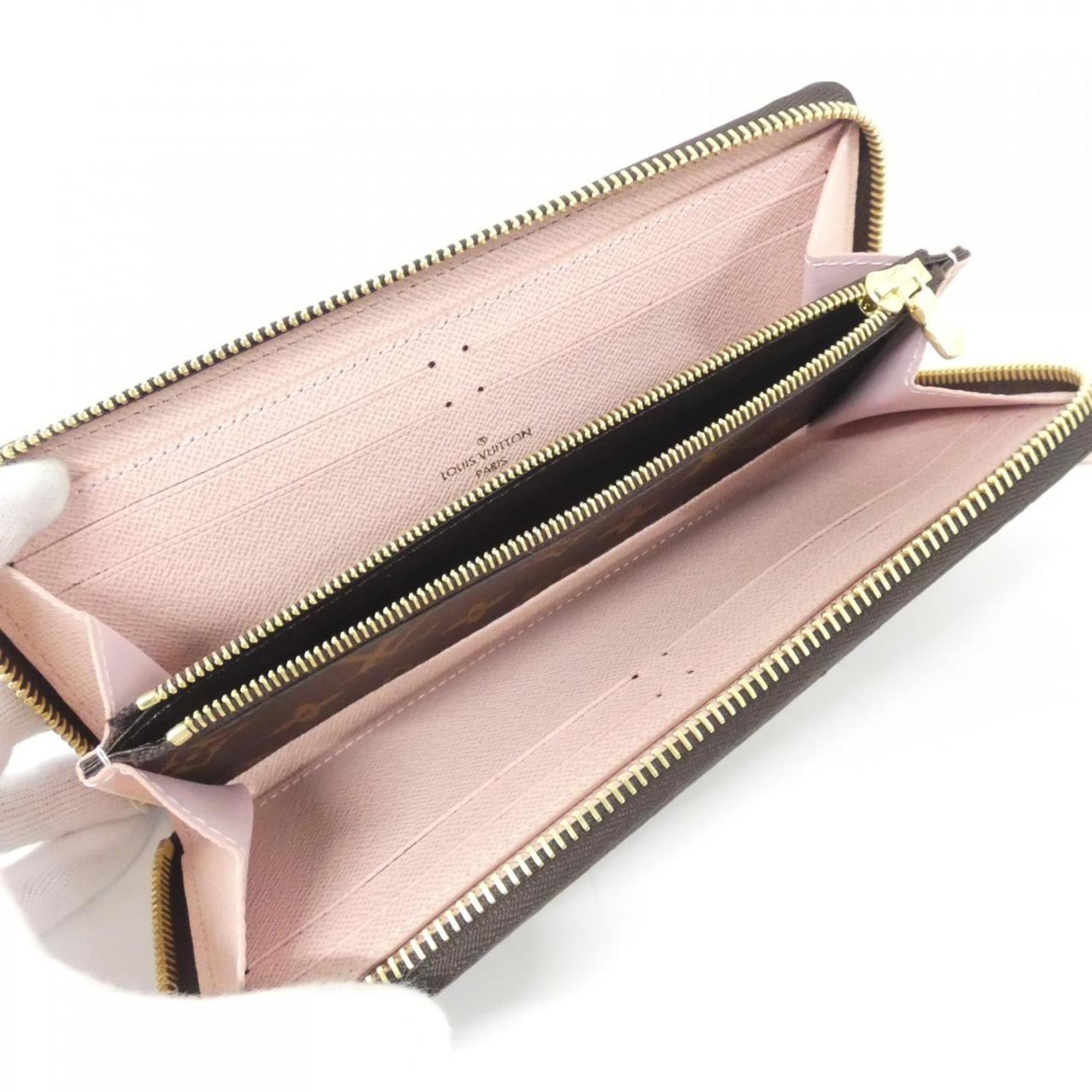 Louis Vuitton Marron Rose Ballerine Coated Canvas Long Wallet (Bi-Fold) (Pre-Owned)