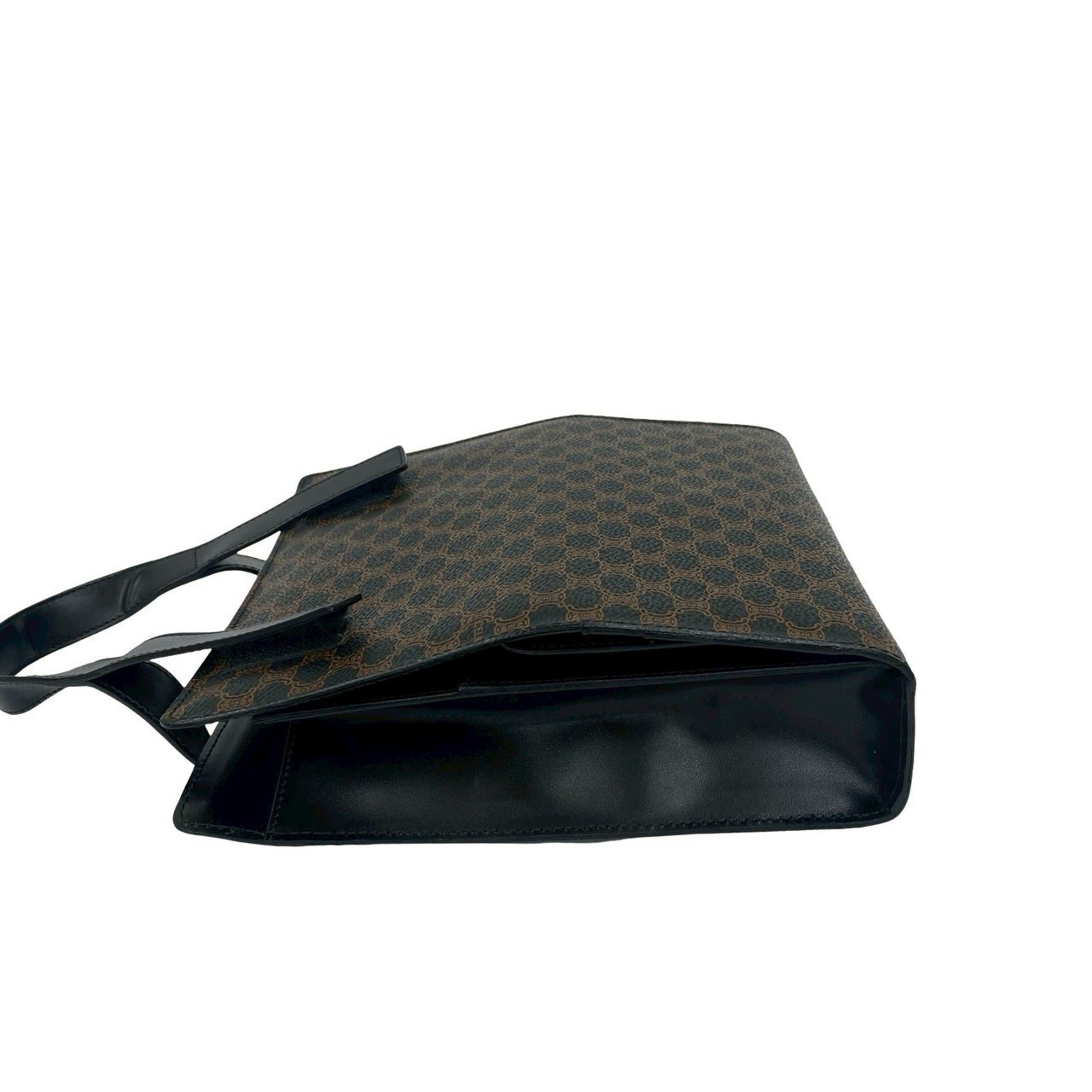 Celine Black Brown Leather Pvc Handbag Tote Bag (Pre-Owned)