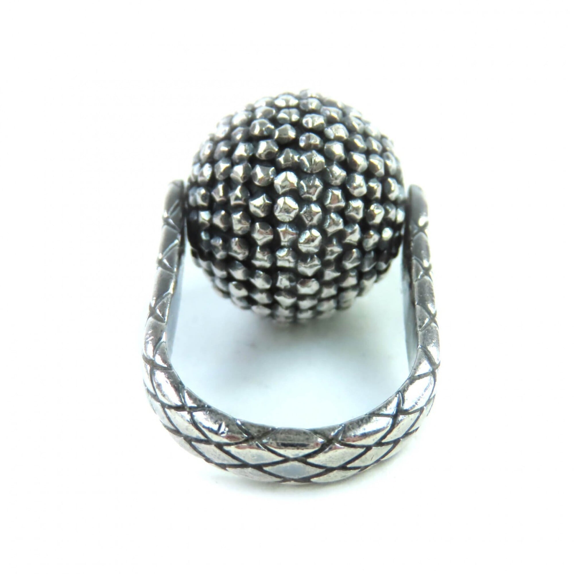 Bottega Veneta Silver Silver 925 Band Ring (Pre-Owned)