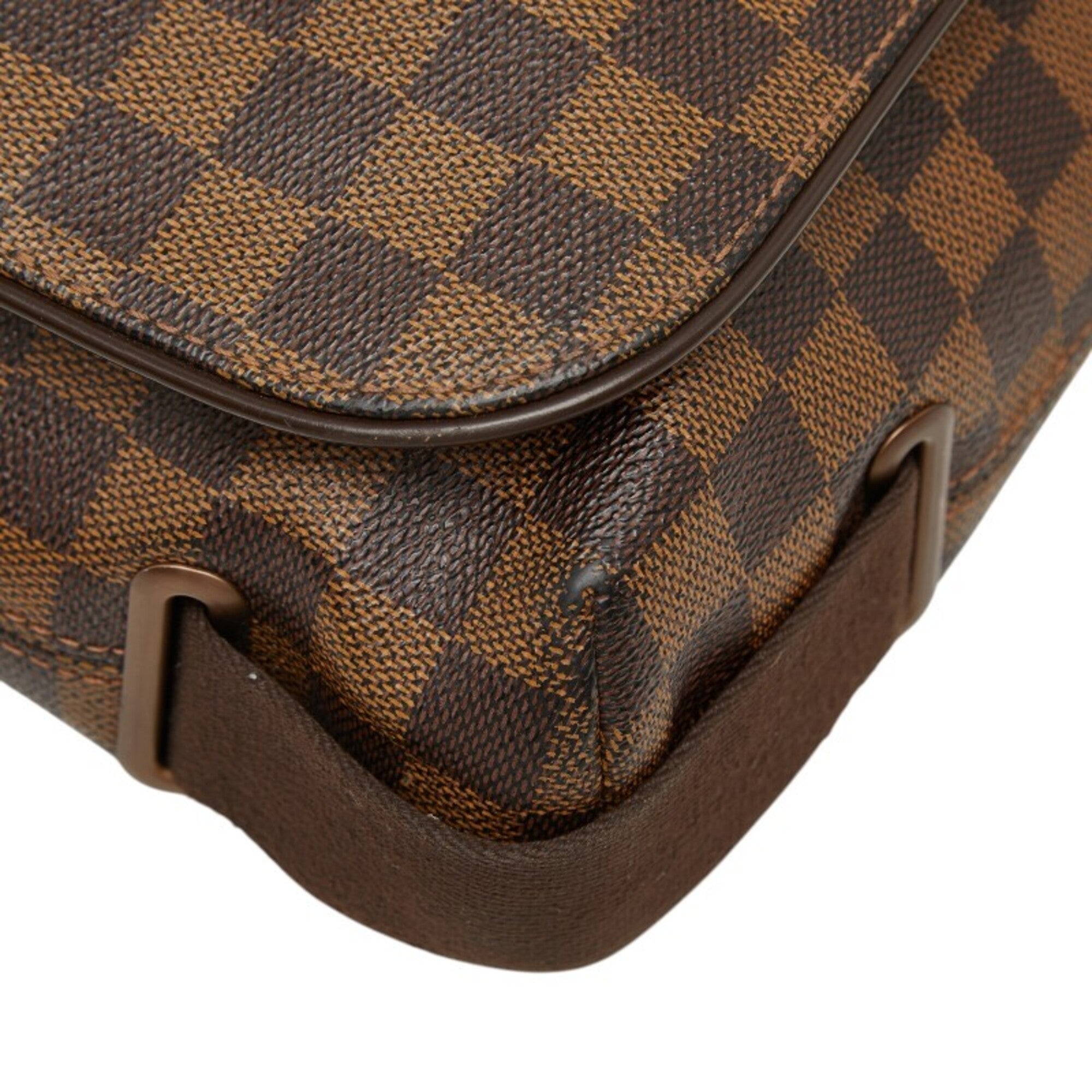 Louis Vuitton Brown Pvc Leather Messenger Bag Shoulder Bag (Pre-Owned)