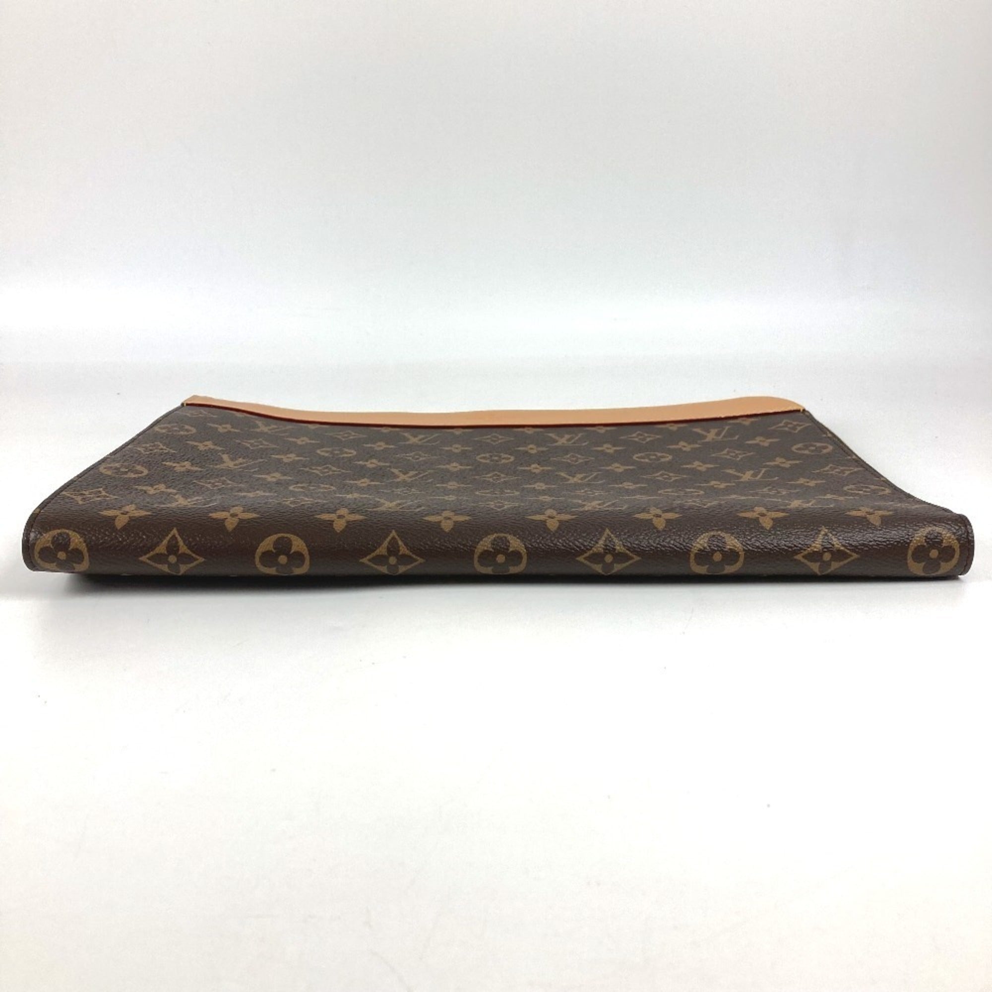 Louis Vuitton Brown Monogram Clutch Bag Pochette Pouch (Pre-Owned)