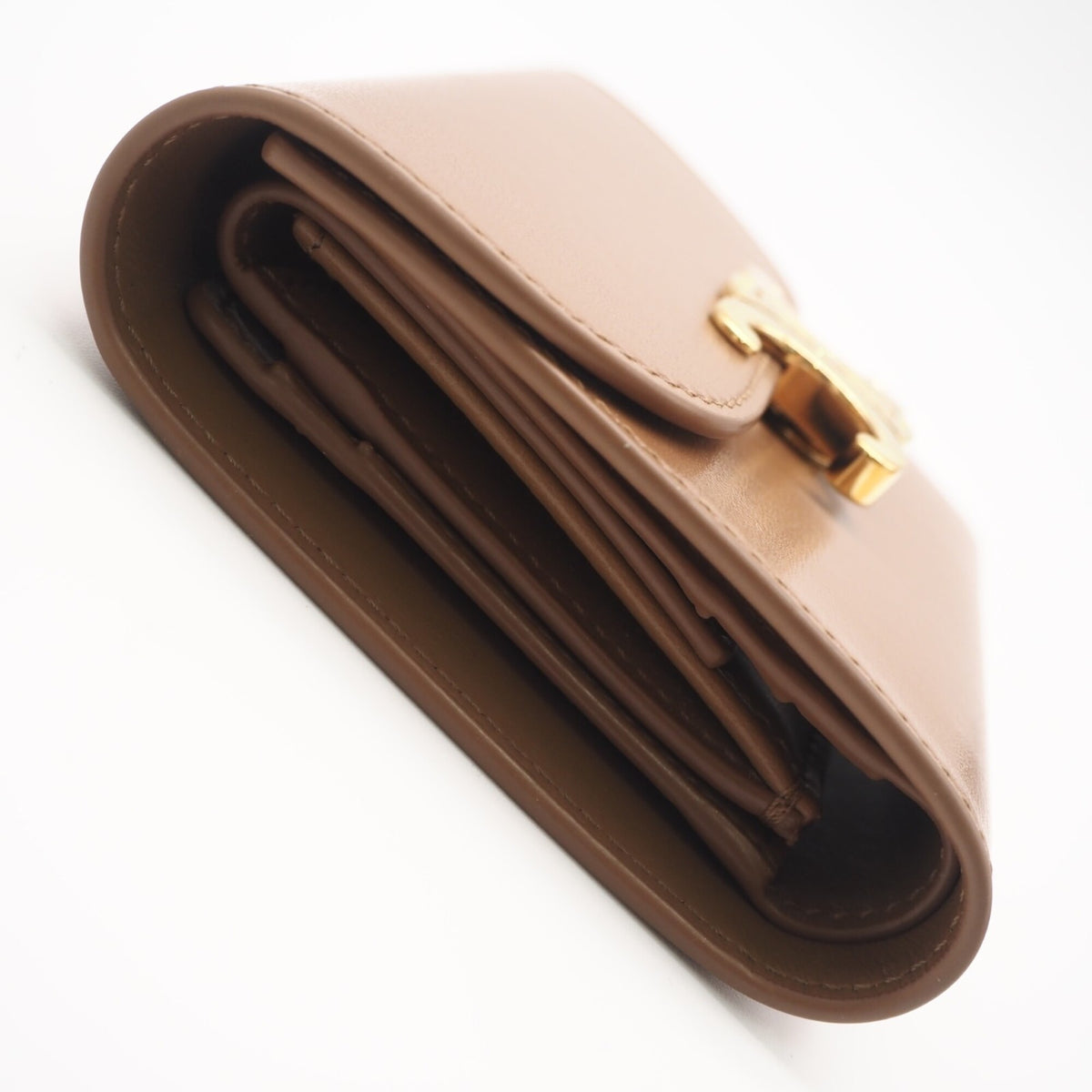 Celine Brown Leather Wallet (Tri-Fold) (Pre-Owned)