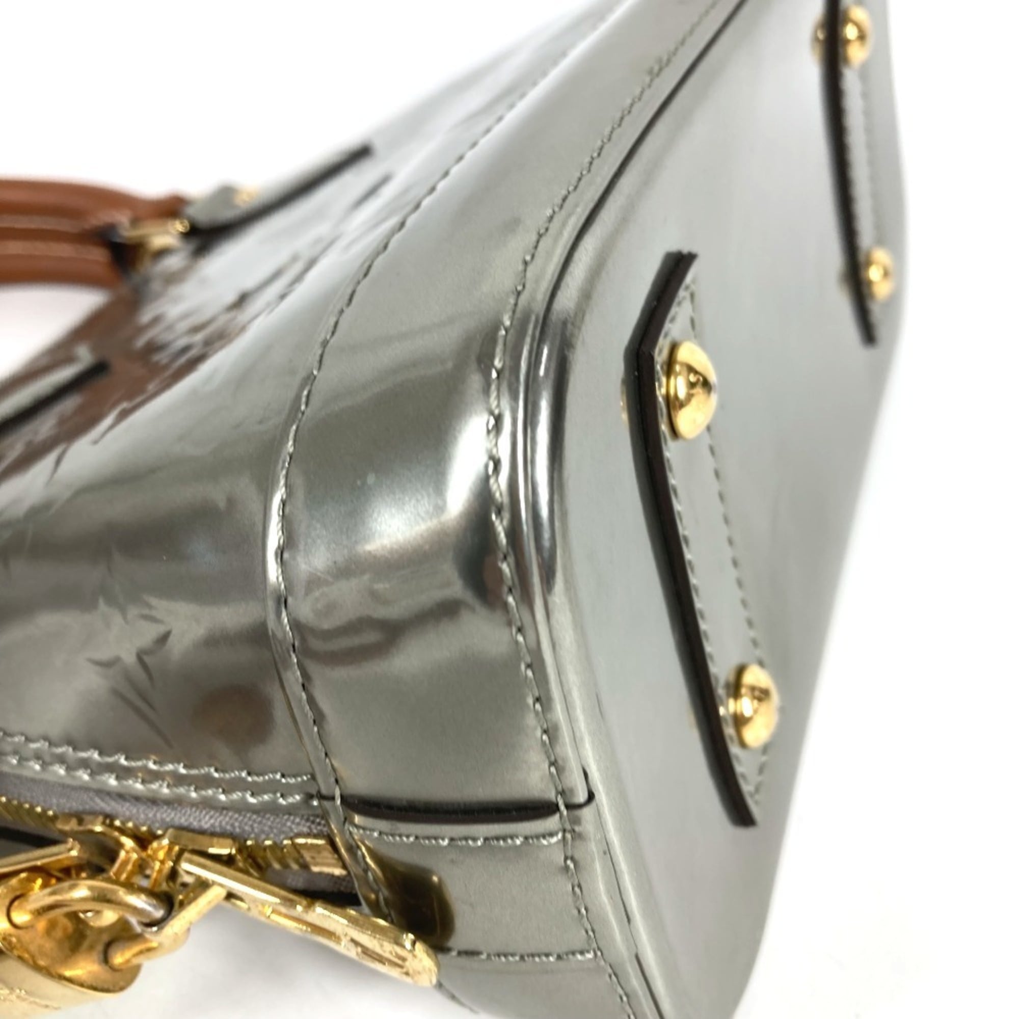 Louis Vuitton Monogram Vernis Argent Silver Monogram Vernis Handbag Shoulder Bag Tote Bag (Pre-Owned)