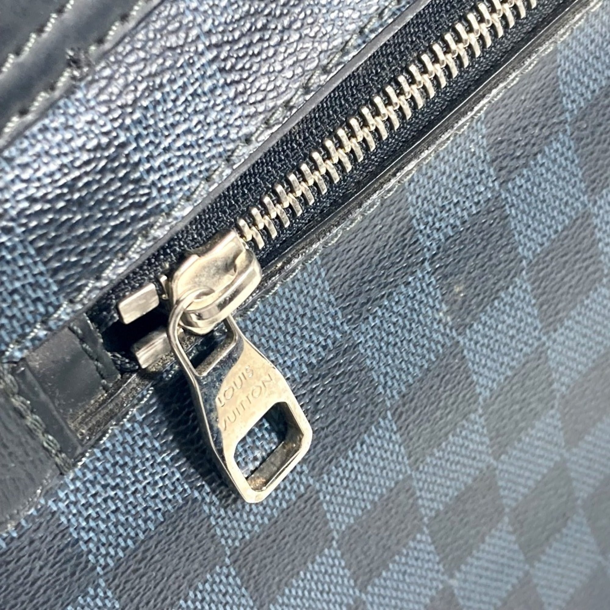 Louis Vuitton Cobalt Galle Navy Damier Canvas Shoulder Bag (Pre-Owned)
