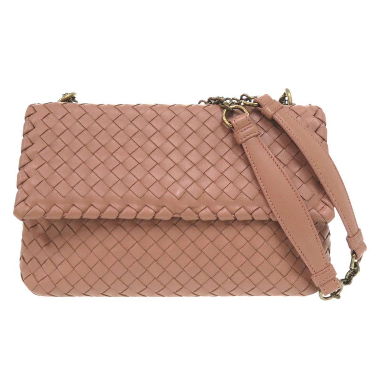 Bottega Veneta Intrecciato Pink Intrecciato Shoulder Bag (Pre-Owned)