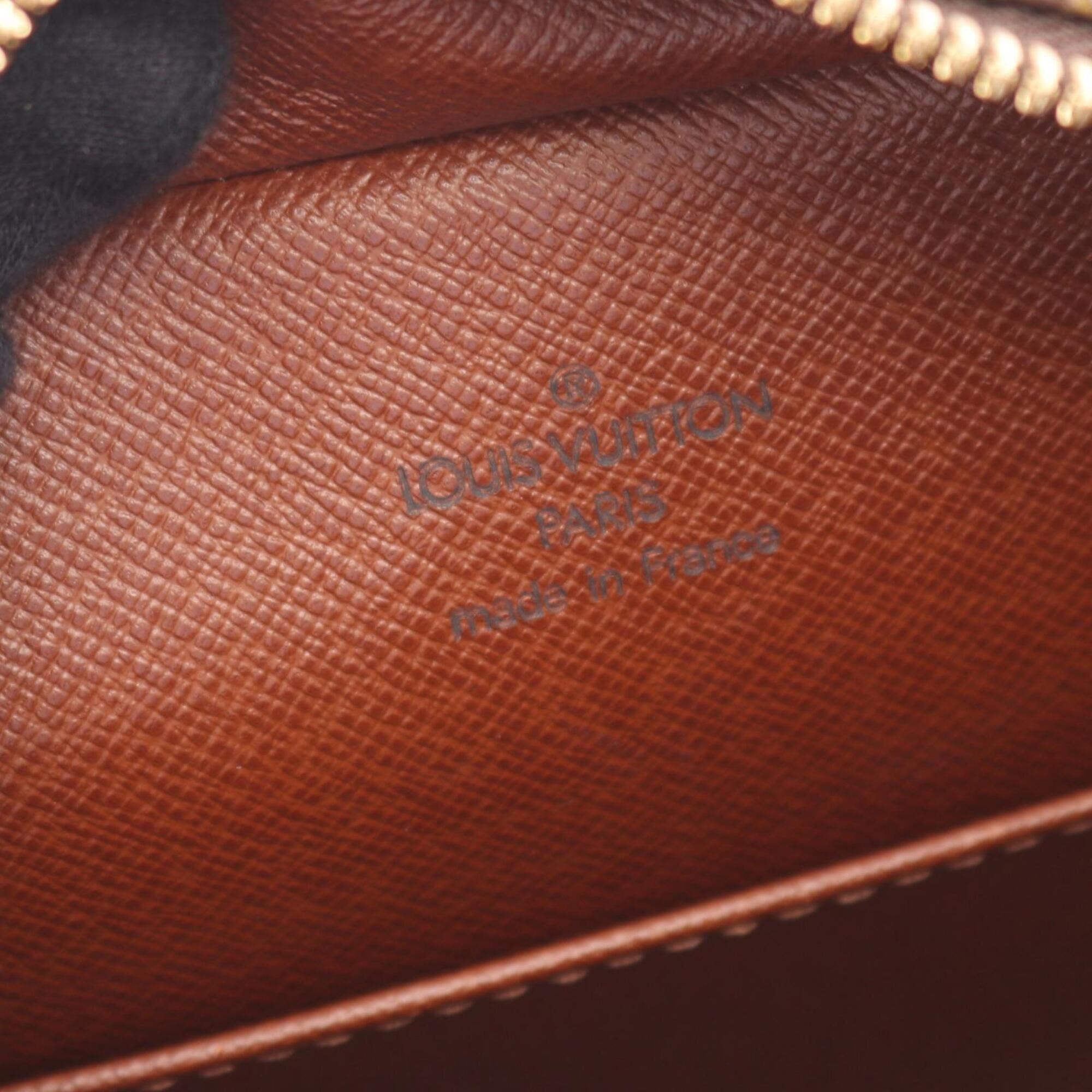 Louis Vuitton Brown Coated Canvas Leather Handbag Shoulder Bag (Pre-Owned)