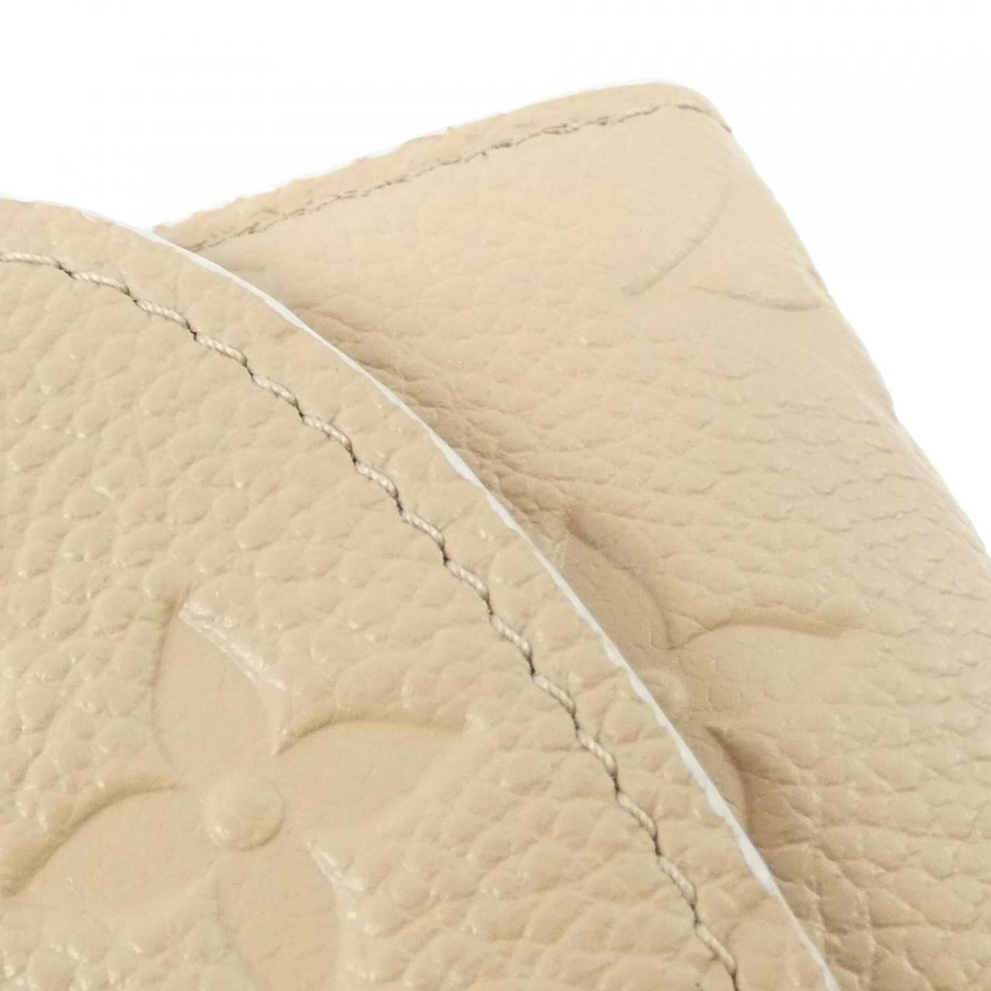 Louis Vuitton Beige Leather Coin Purse/Coin Case (Pre-Owned)