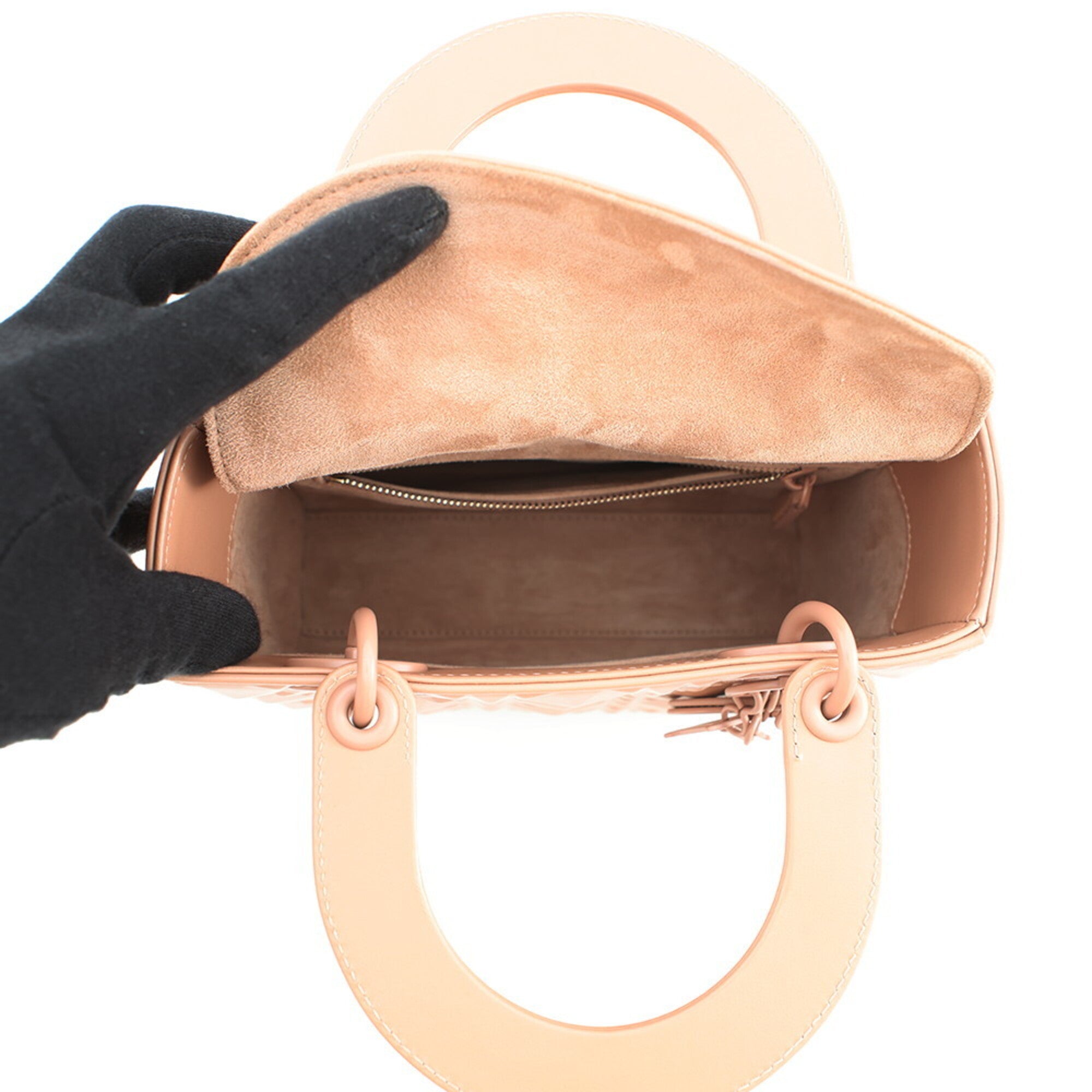 Christian Dior Lady Dior Pink Leather Handbag Shoulder Bag (Pre-Owned)