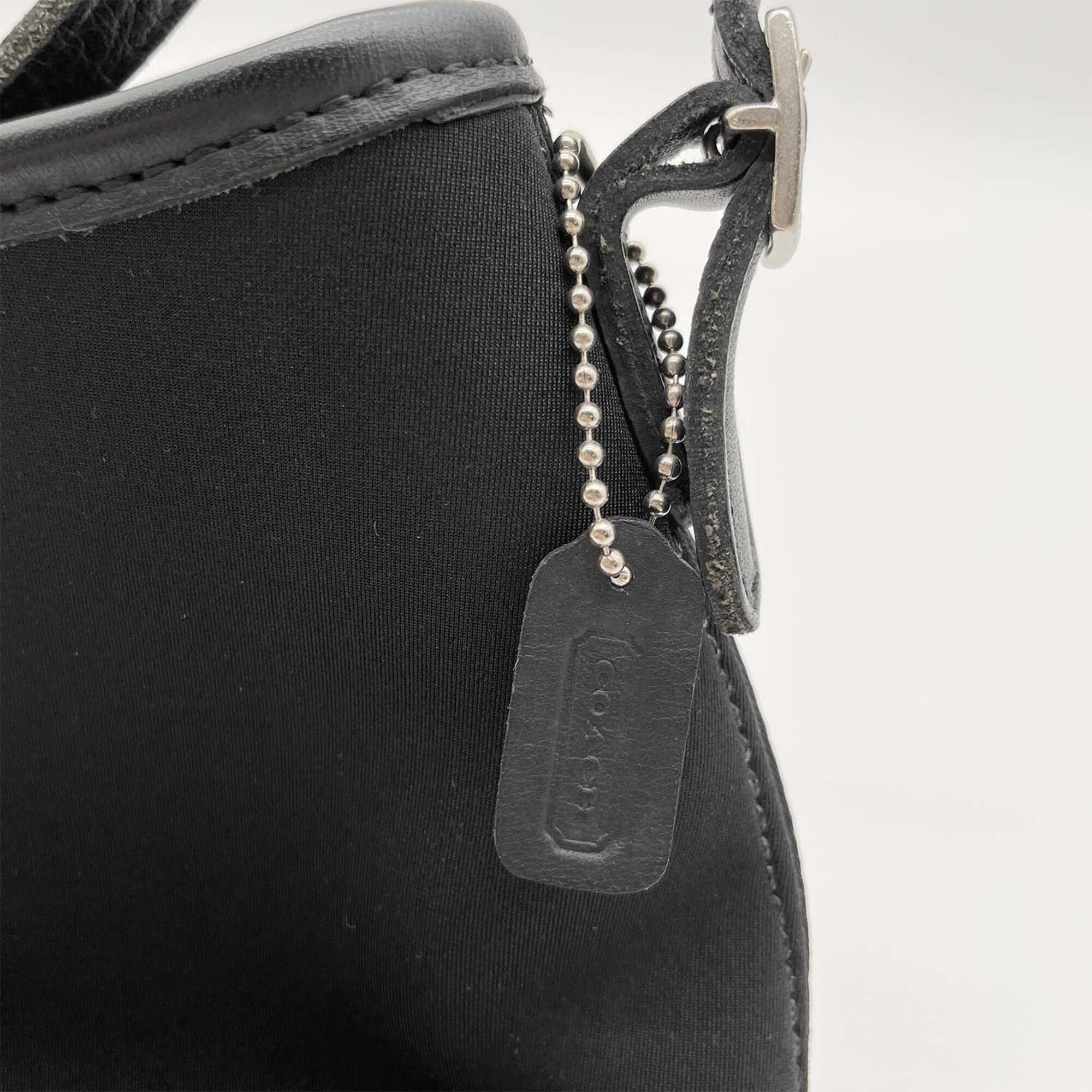 Coach Black Nylon Leather Handbag Pouch (Pre-Owned)