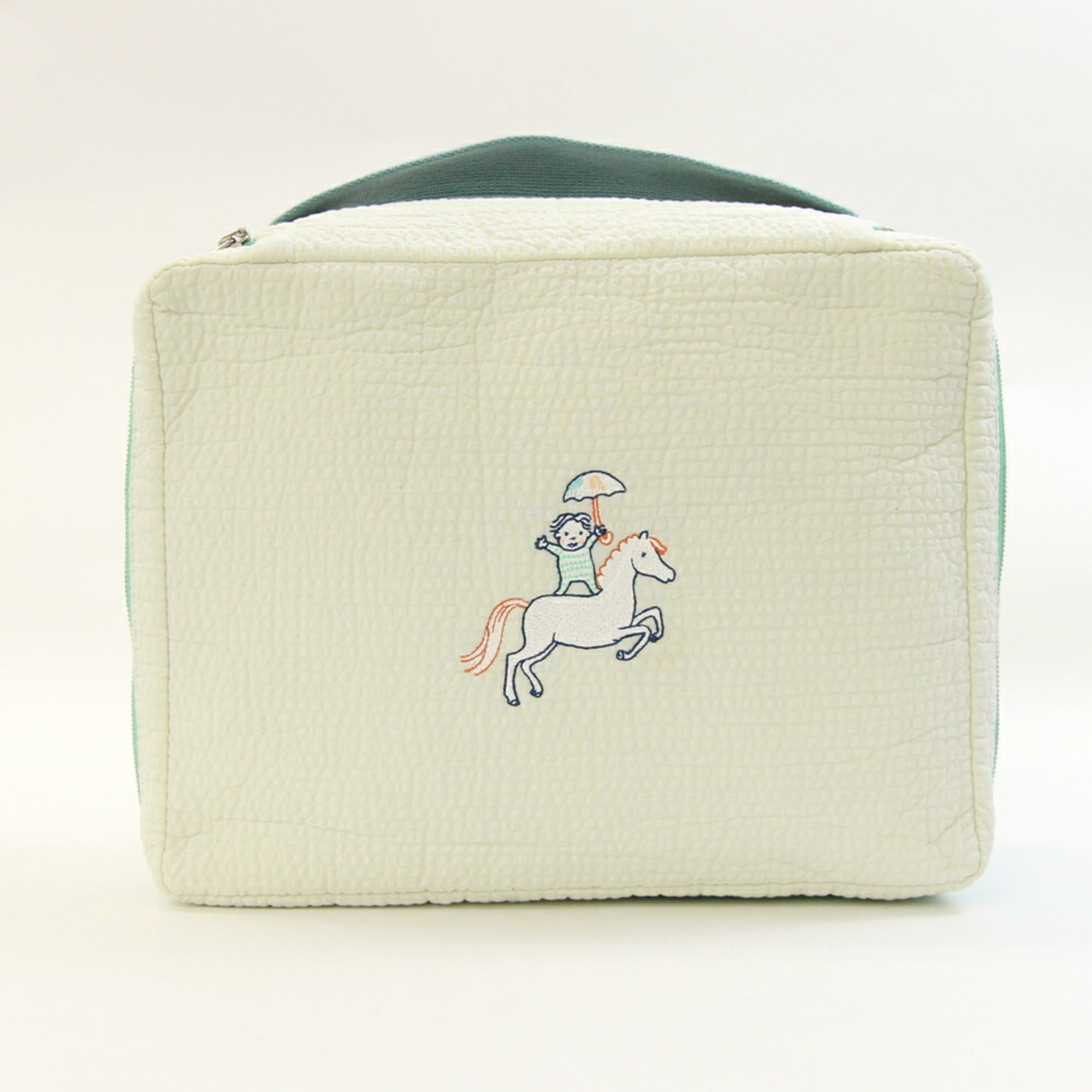 Hermes Green Vert Cotton Pouch (Pre-Owned)