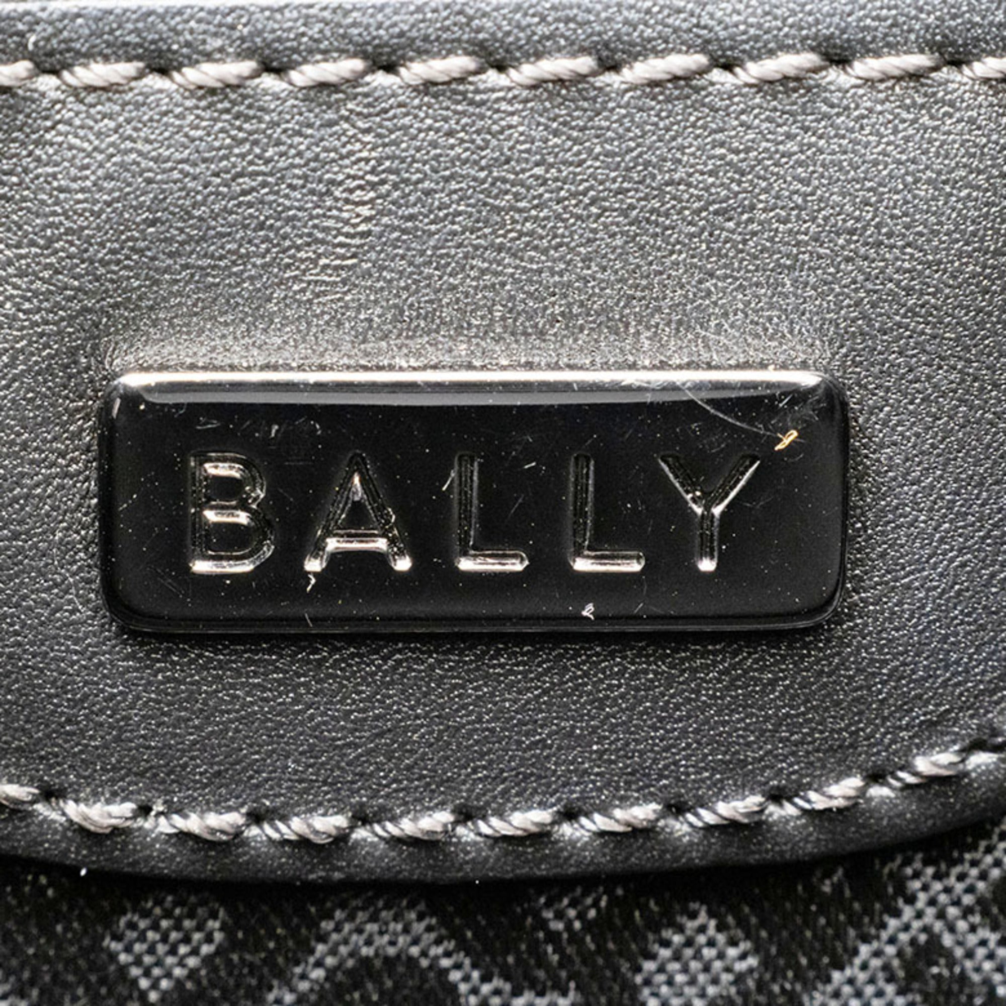 Bally Black Nylon Leather Shoulder Bag (Pre-Owned)