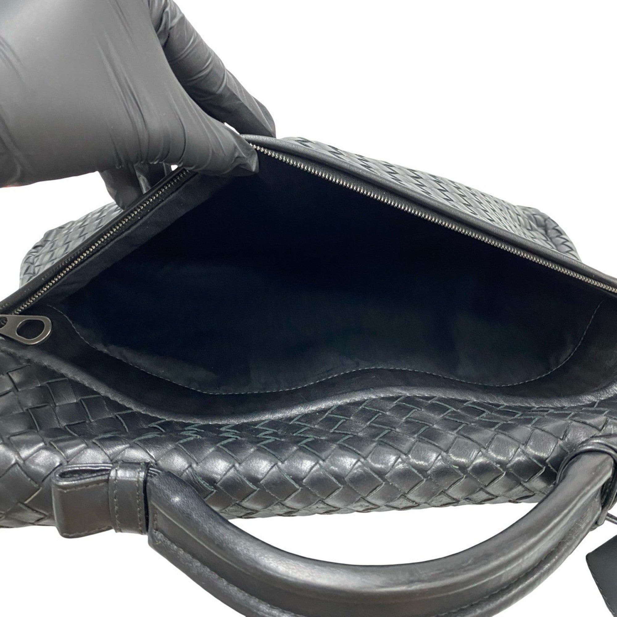 Bottega Veneta Black Leather Briefcase (Pre-Owned)