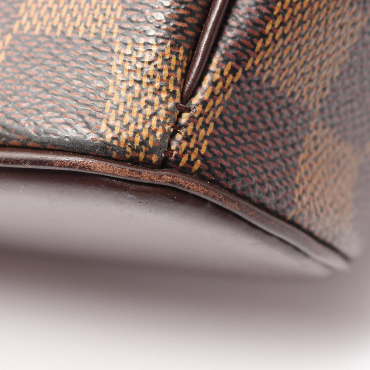 Louis Vuitton Brown Ebene Coated Canvas Leather Damier Canvas Handbag Shoulder Bag (Pre-Owned)