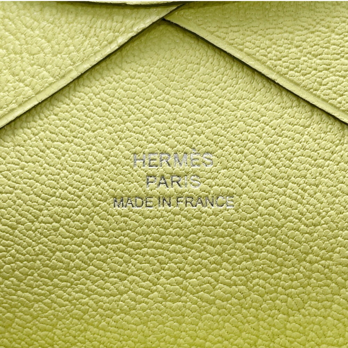 Hermes Lime Chevre Myzore Leather Coin Purse/Coin Case (Pre-Owned)