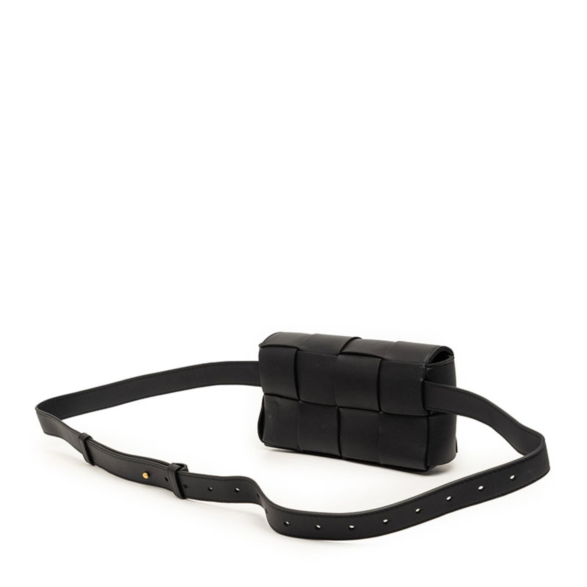 Bottega Veneta Black Leather Fanny Pack (Pre-Owned)