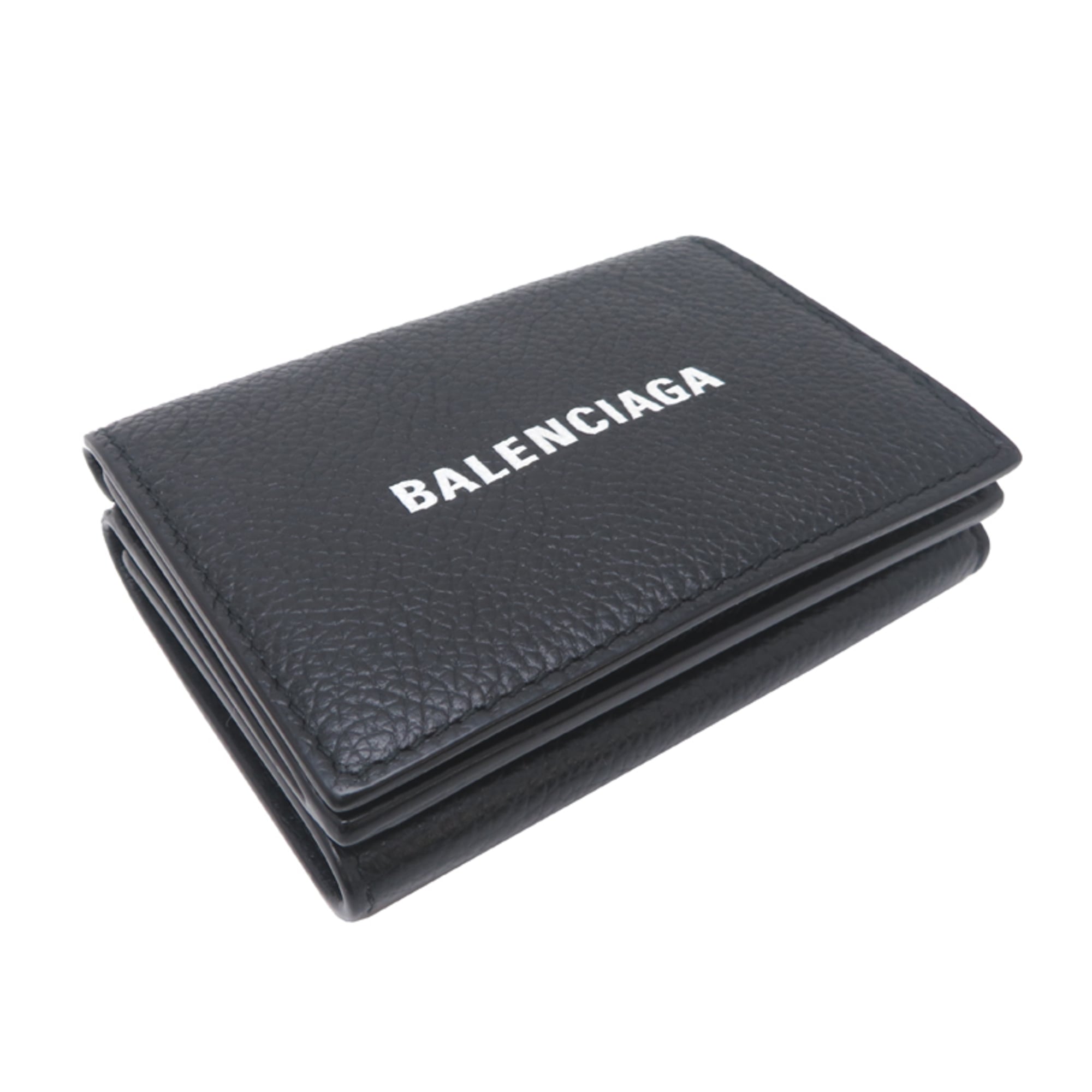 Balenciaga Black Leather Wallet (Tri-Fold) (Pre-Owned)