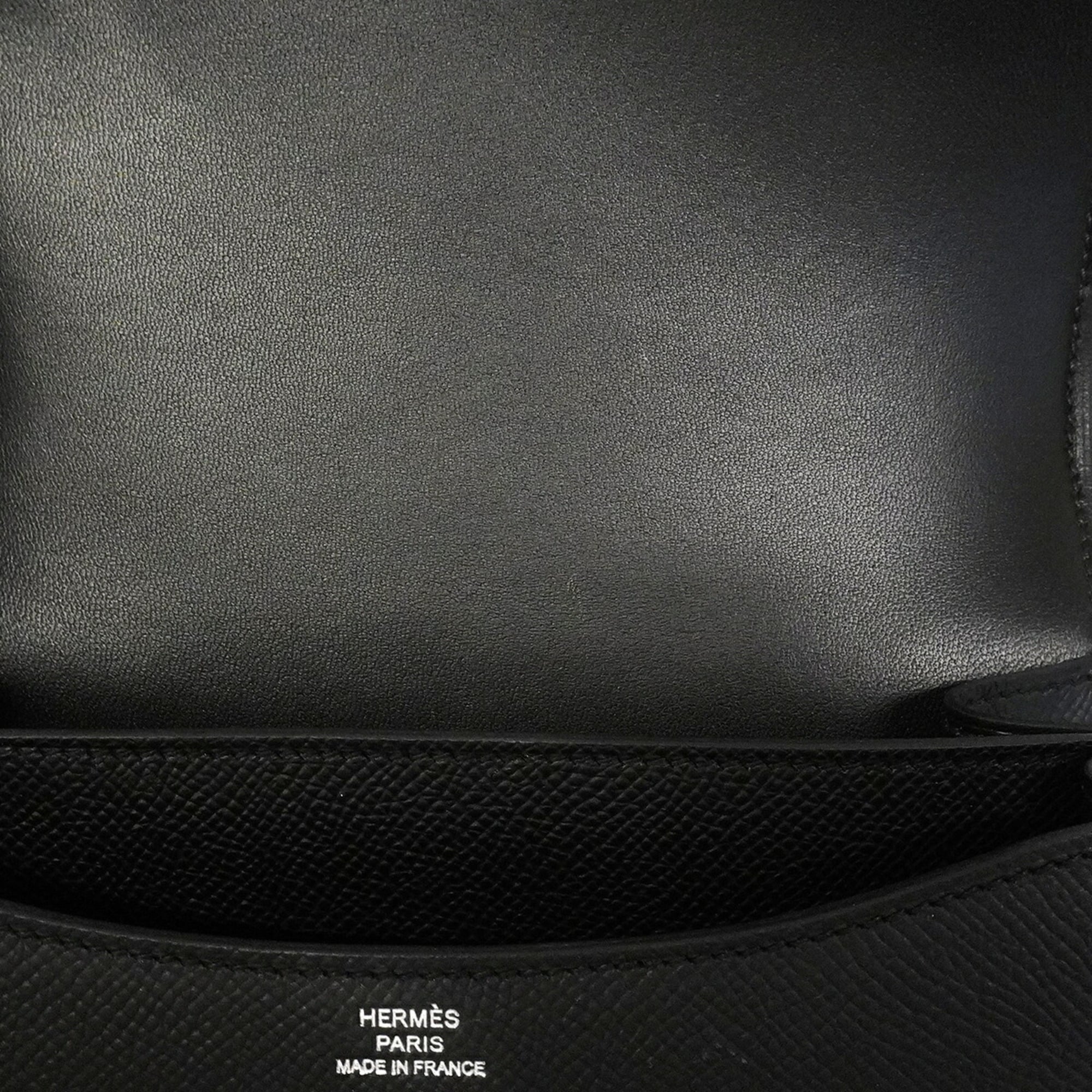 Hermes Black Leather Shoulder Bag (Pre-Owned)