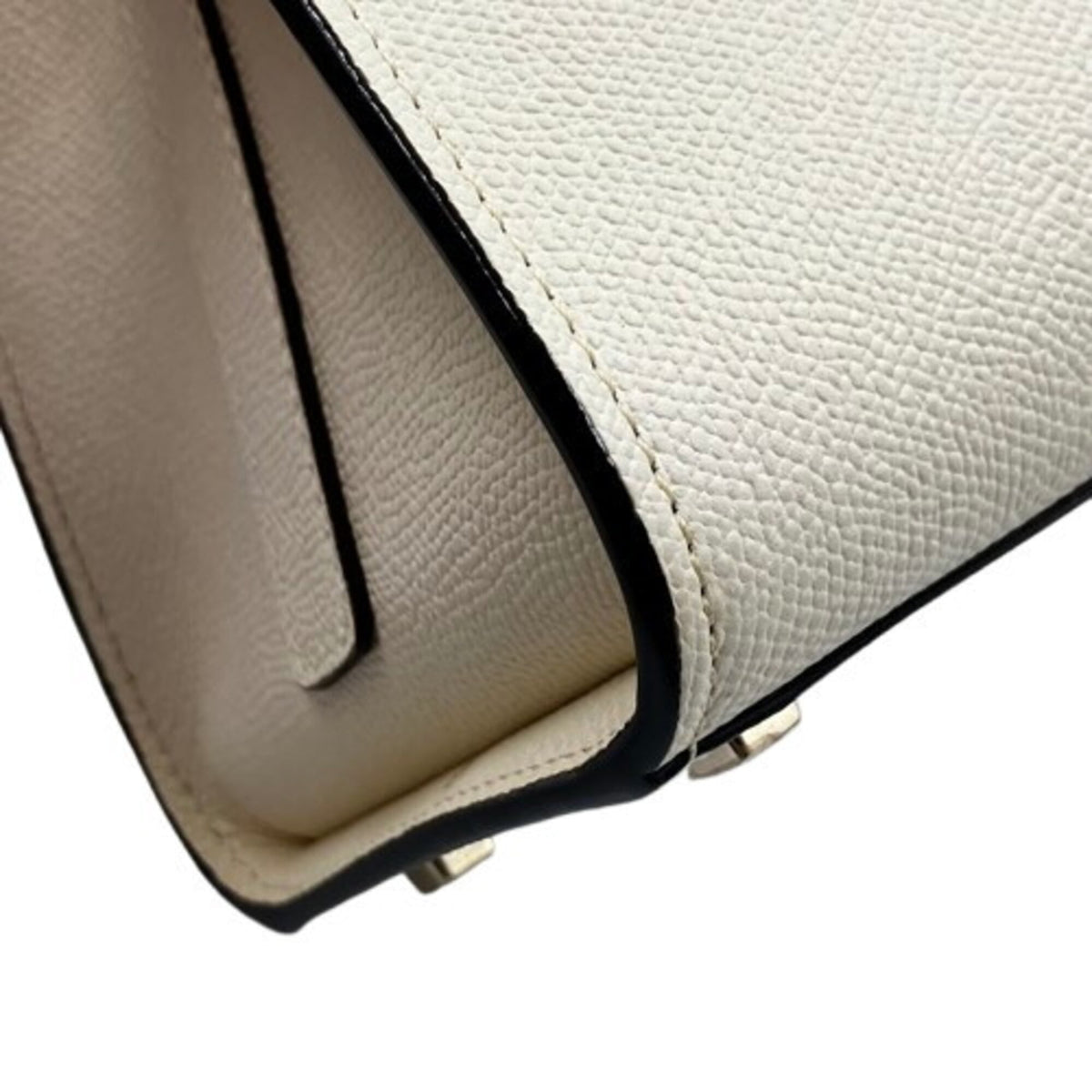 Valextra White Leather Handbag Shoulder Bag (Pre-Owned)