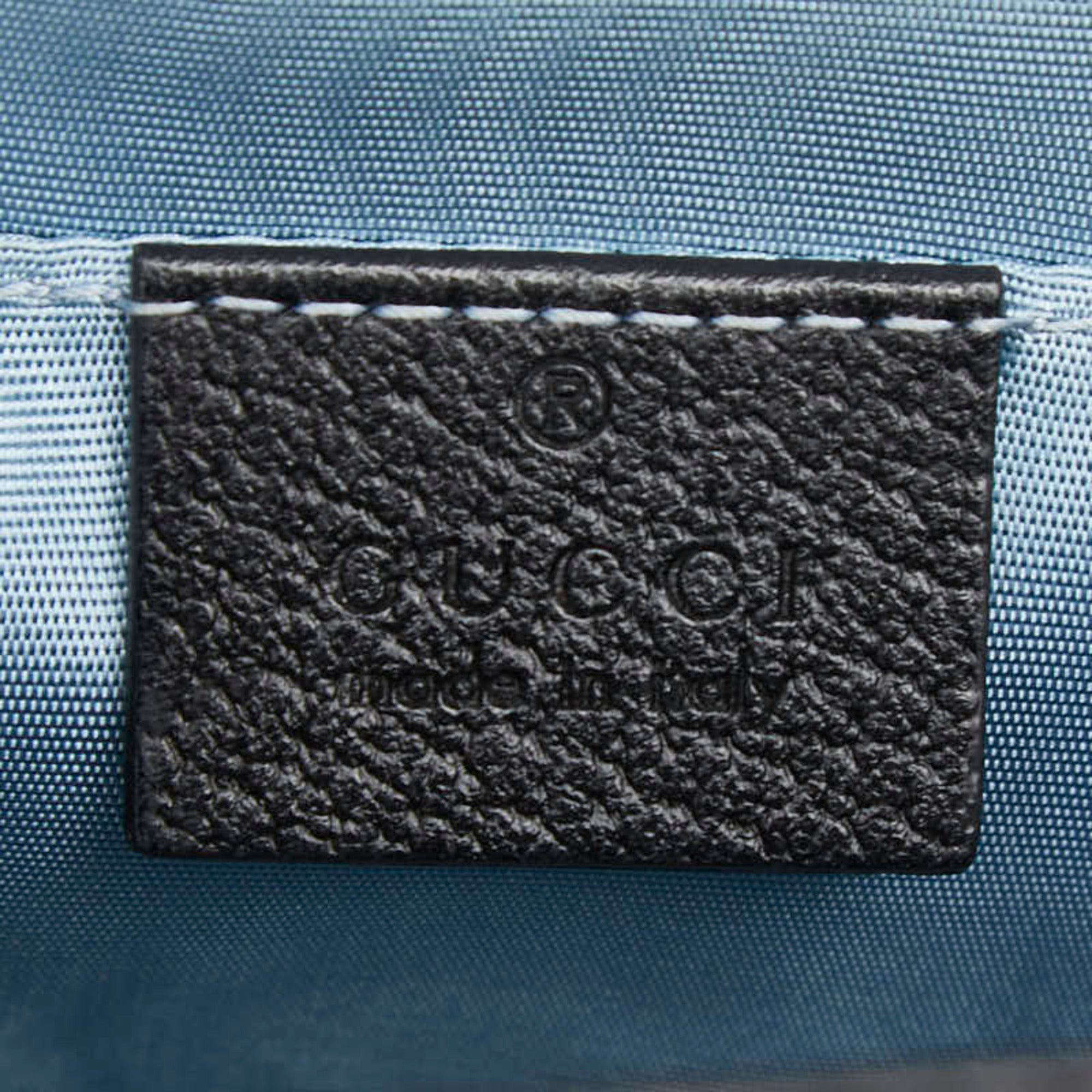 Gucci Black Gold Leather Shoulder Bag (Pre-Owned)