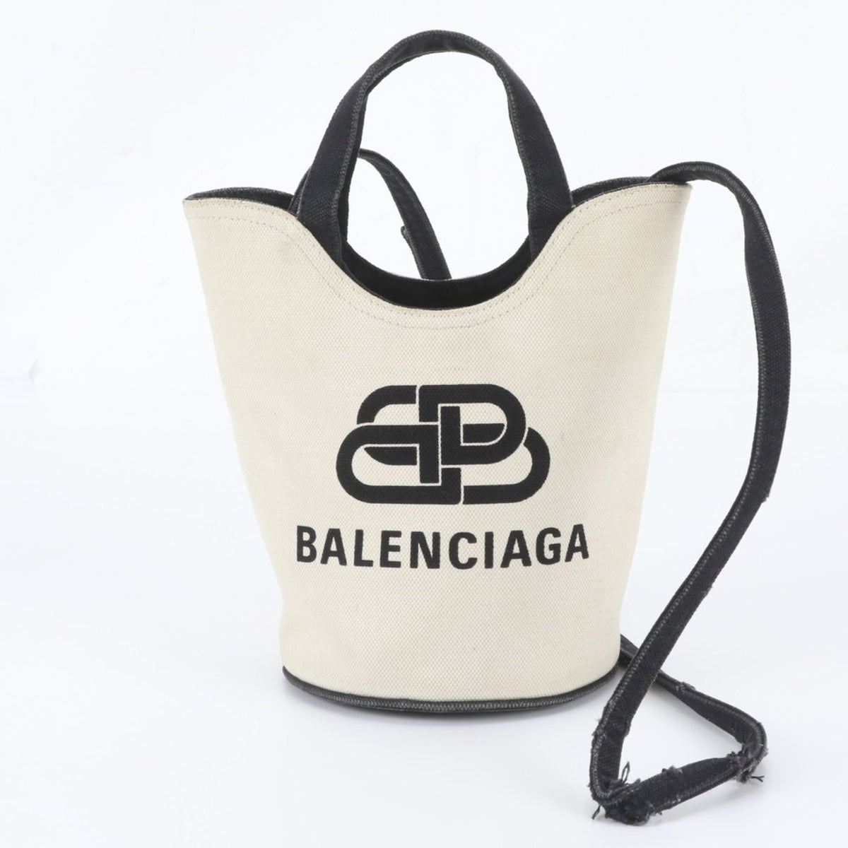 Balenciaga Black White Crossbody Bag Handbag Shoulder Bag Tote Bag (Pre-Owned)