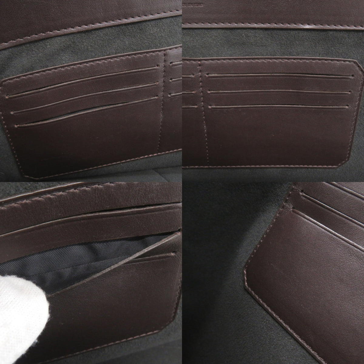 Dunhill Brown Leather Clutch Bag (Pre-Owned)
