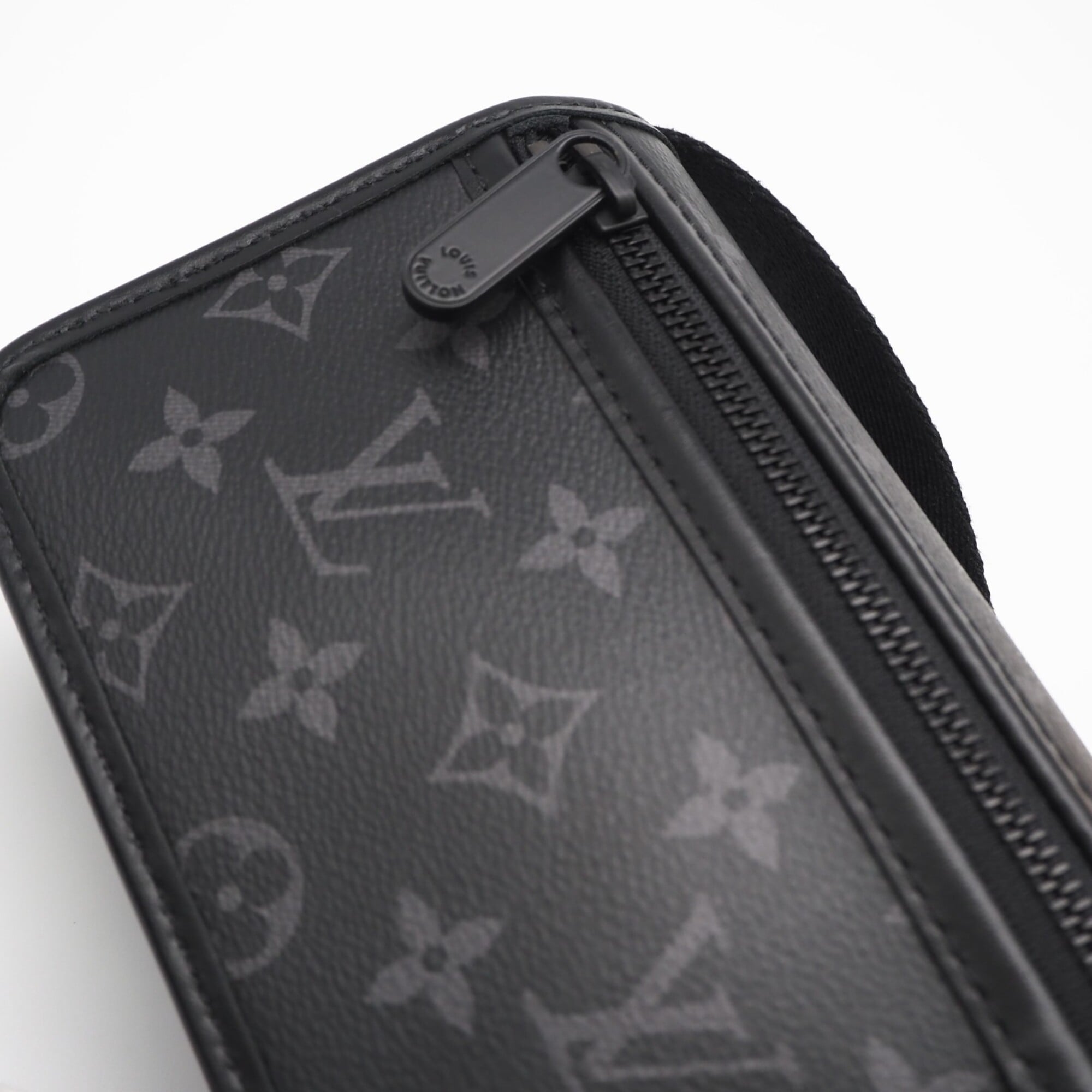 Louis Vuitton Monogram Eclipse Black Gray Coated Canvas Leather Shoulder Bag (Pre-Owned)