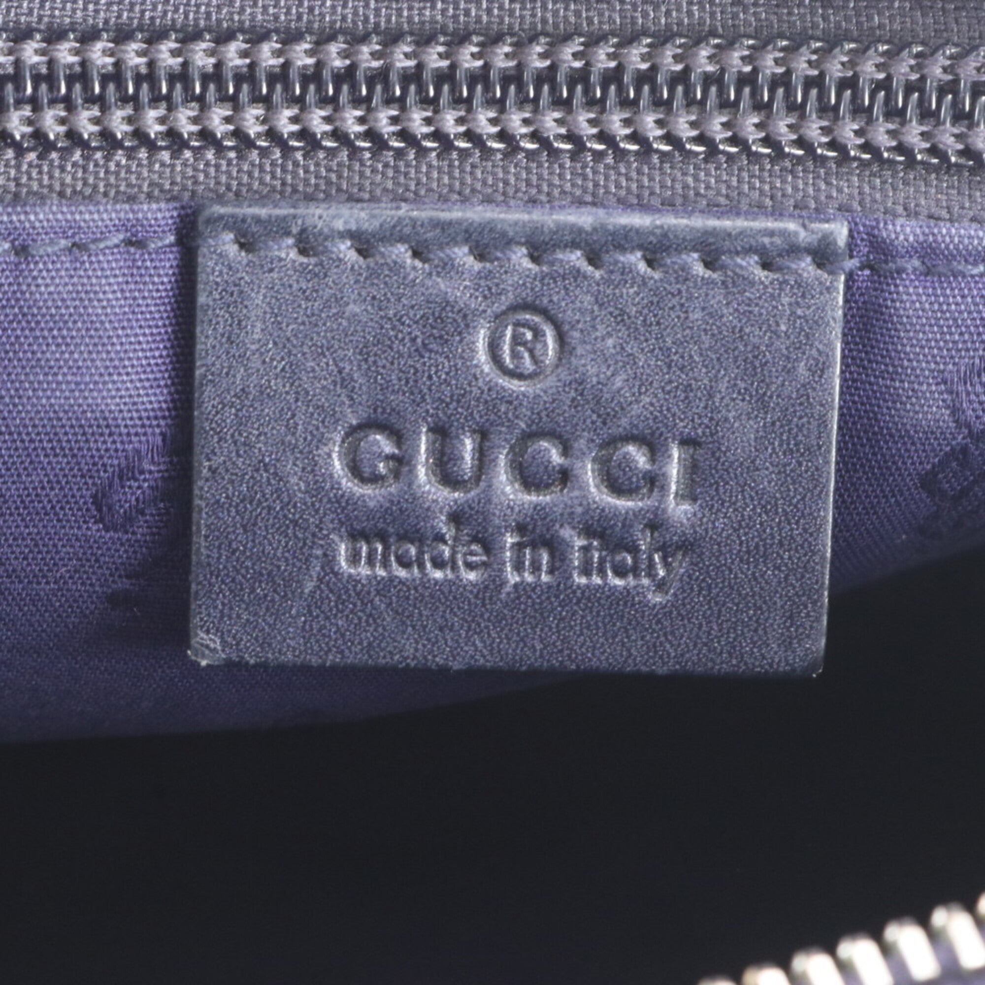 Gucci Gg Imprimé Purple Gg Imprimé Leather Messenger Bag Shoulder Bag (Pre-Owned)