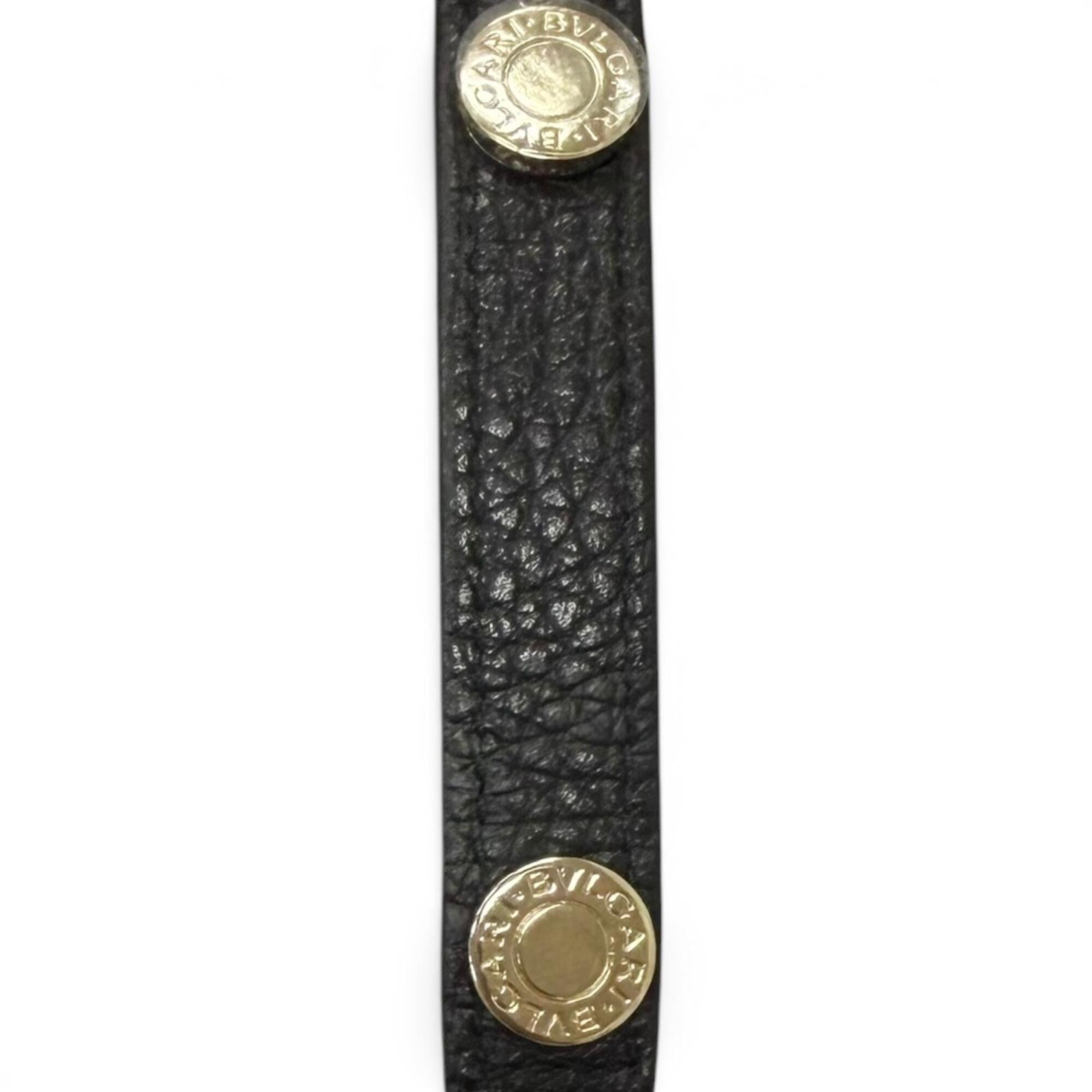 Bvlgari Black Canvas Leather Chain/Shoulder Wallet (Pre-Owned)