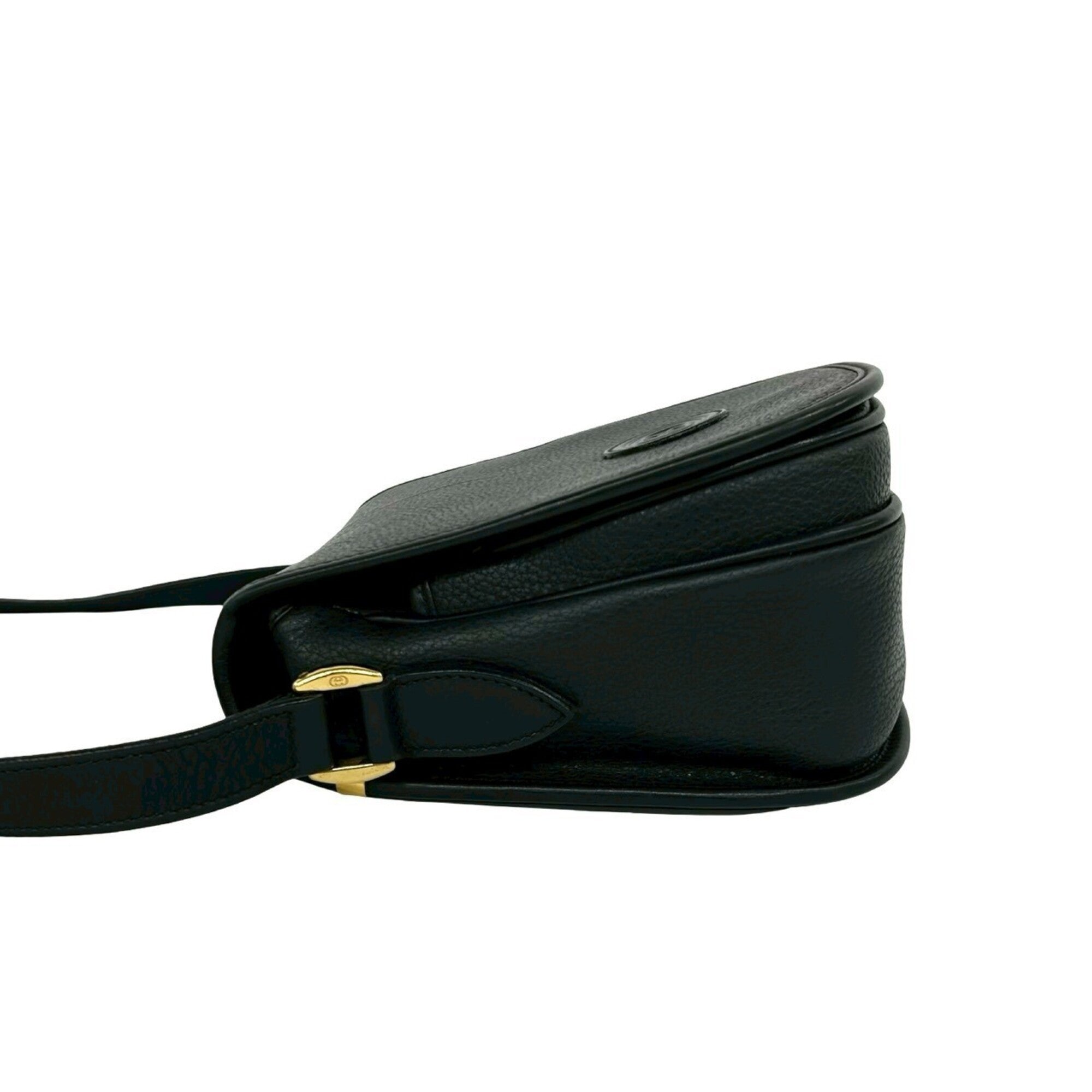 Gucci Black Leather Pochette Shoulder Bag (Pre-Owned)