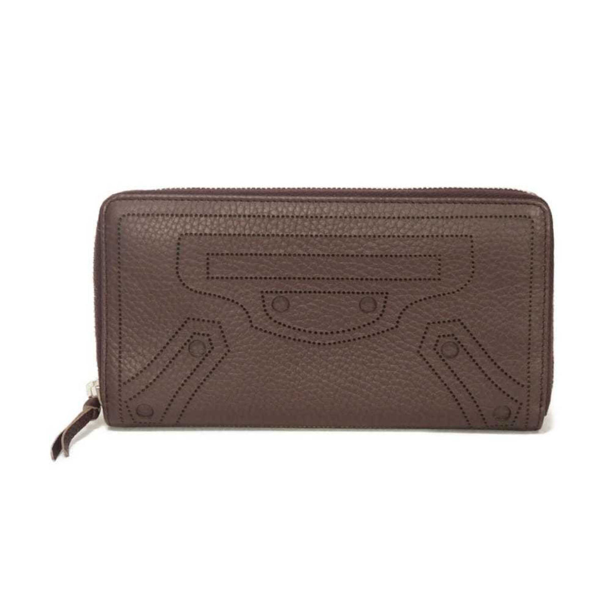Balenciaga Bordeaux Leather Long Wallet (Bi-Fold) (Pre-Owned)