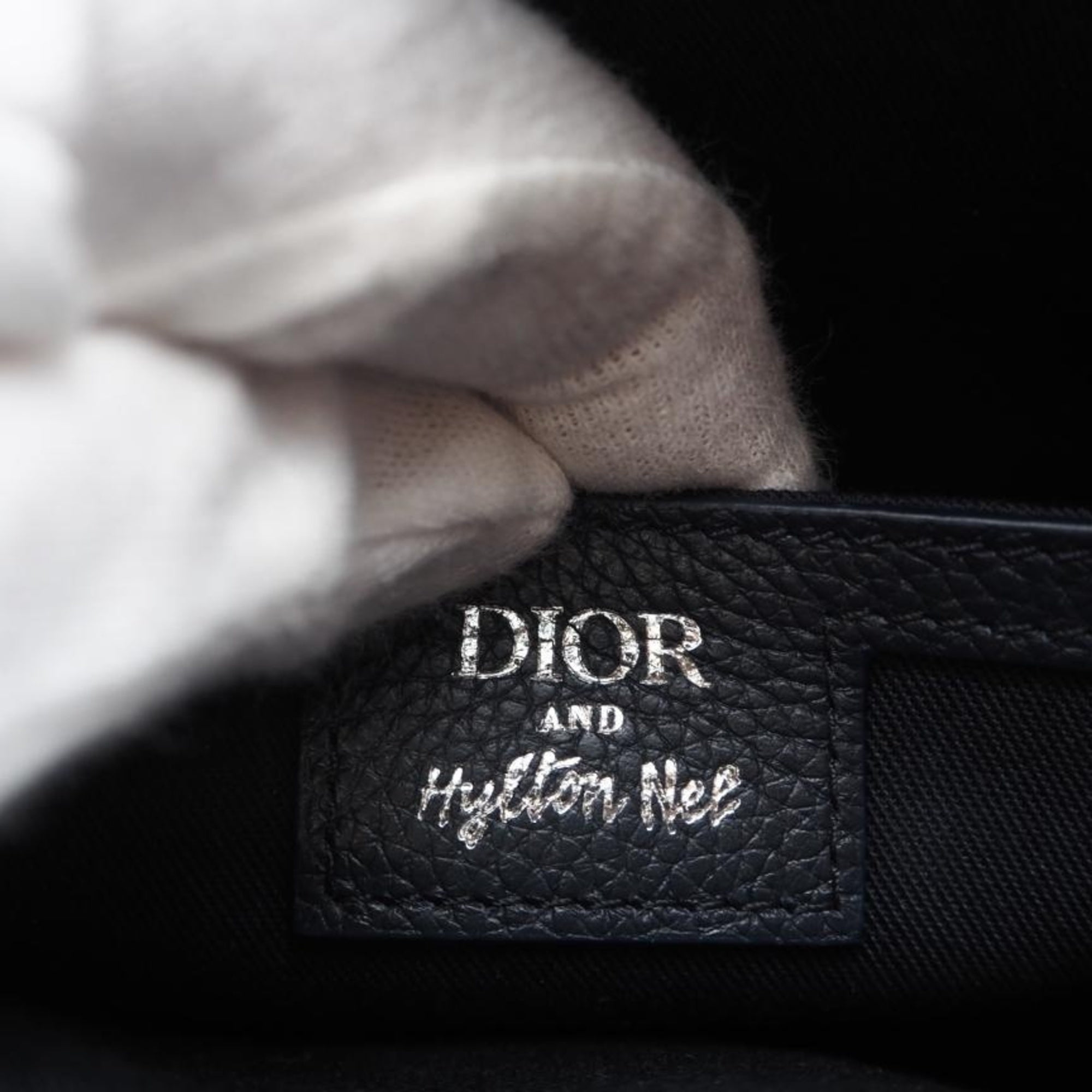 Christian Dior Navy Leather Messenger Bag Shoulder Bag (Pre-Owned)