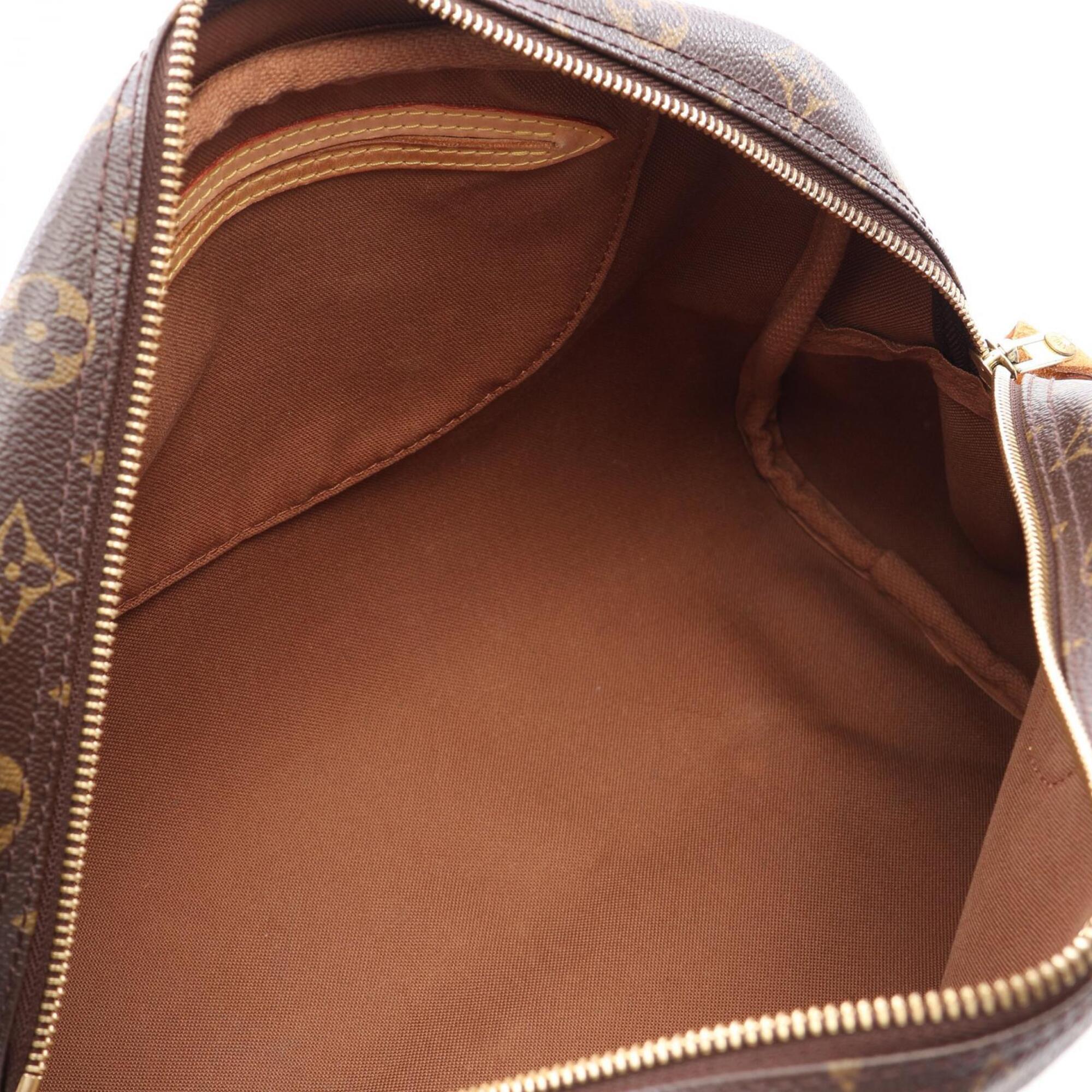 Louis Vuitton Brown Coated Canvas Leather Handbag Shoulder Bag (Pre-Owned)