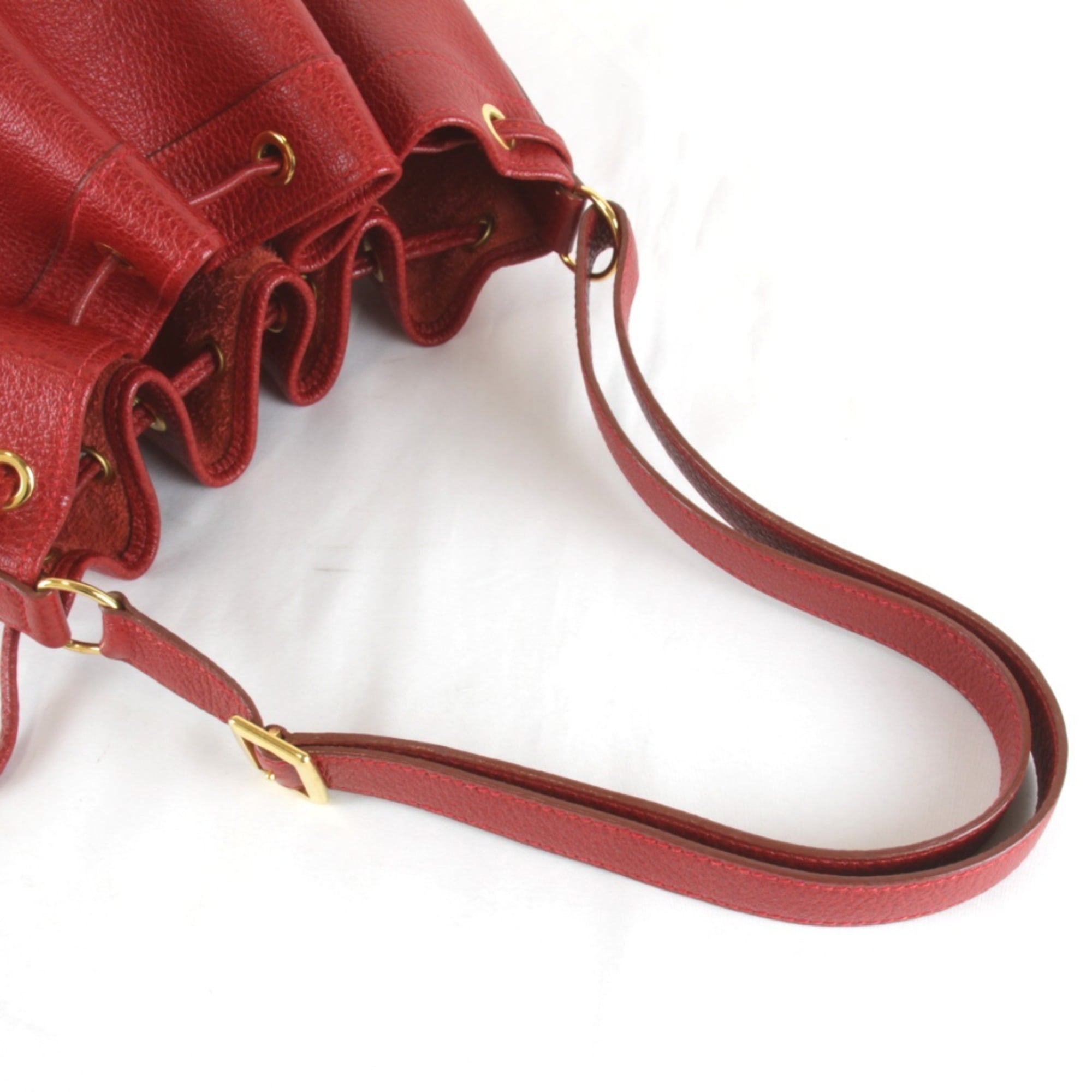 Hermes Red Color Leather Shoulder Bag (Pre-Owned)