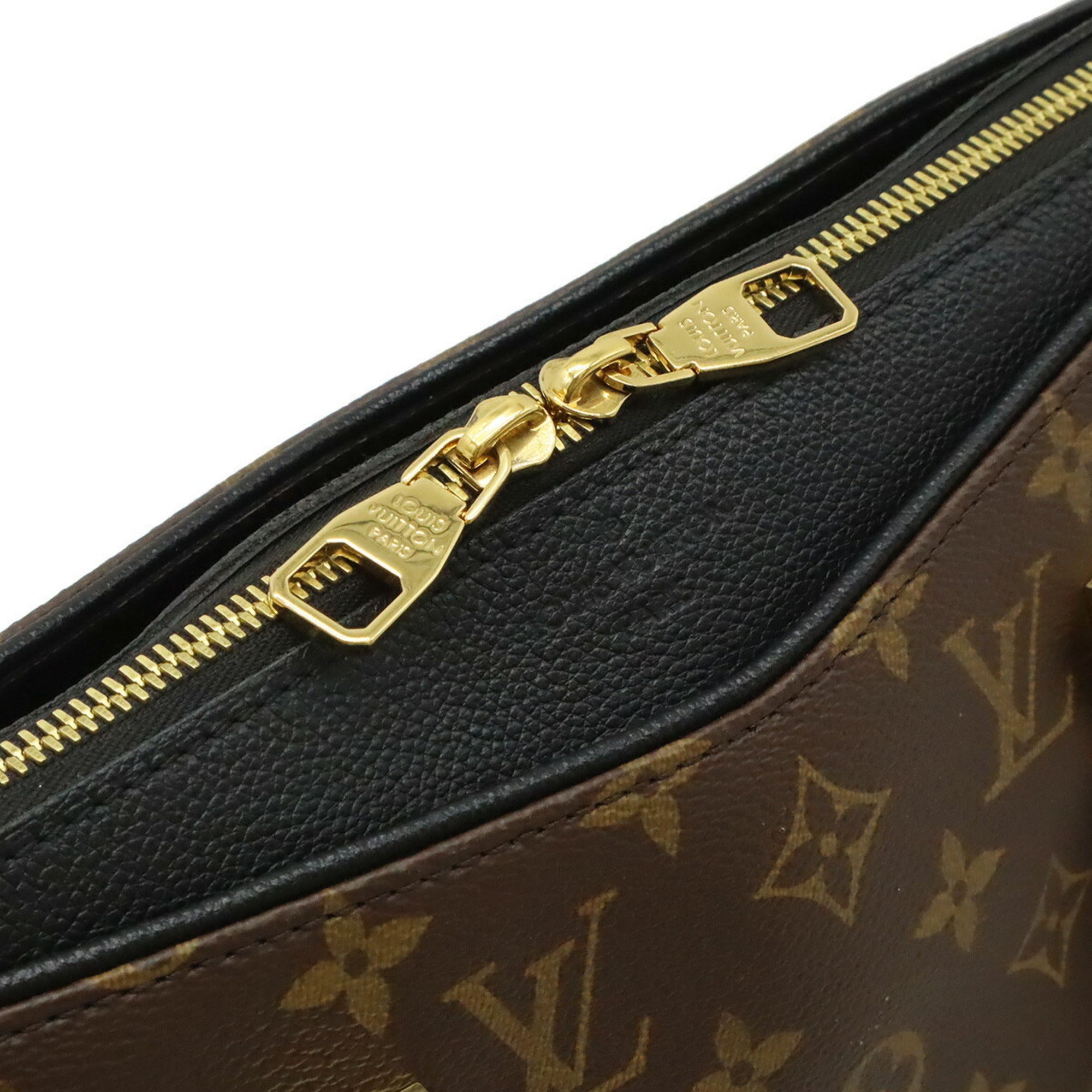 Louis Vuitton Noir Monogram Canvas Pvc Coated Canvas Leather Handbag Shoulder Bag (Pre-Owned)