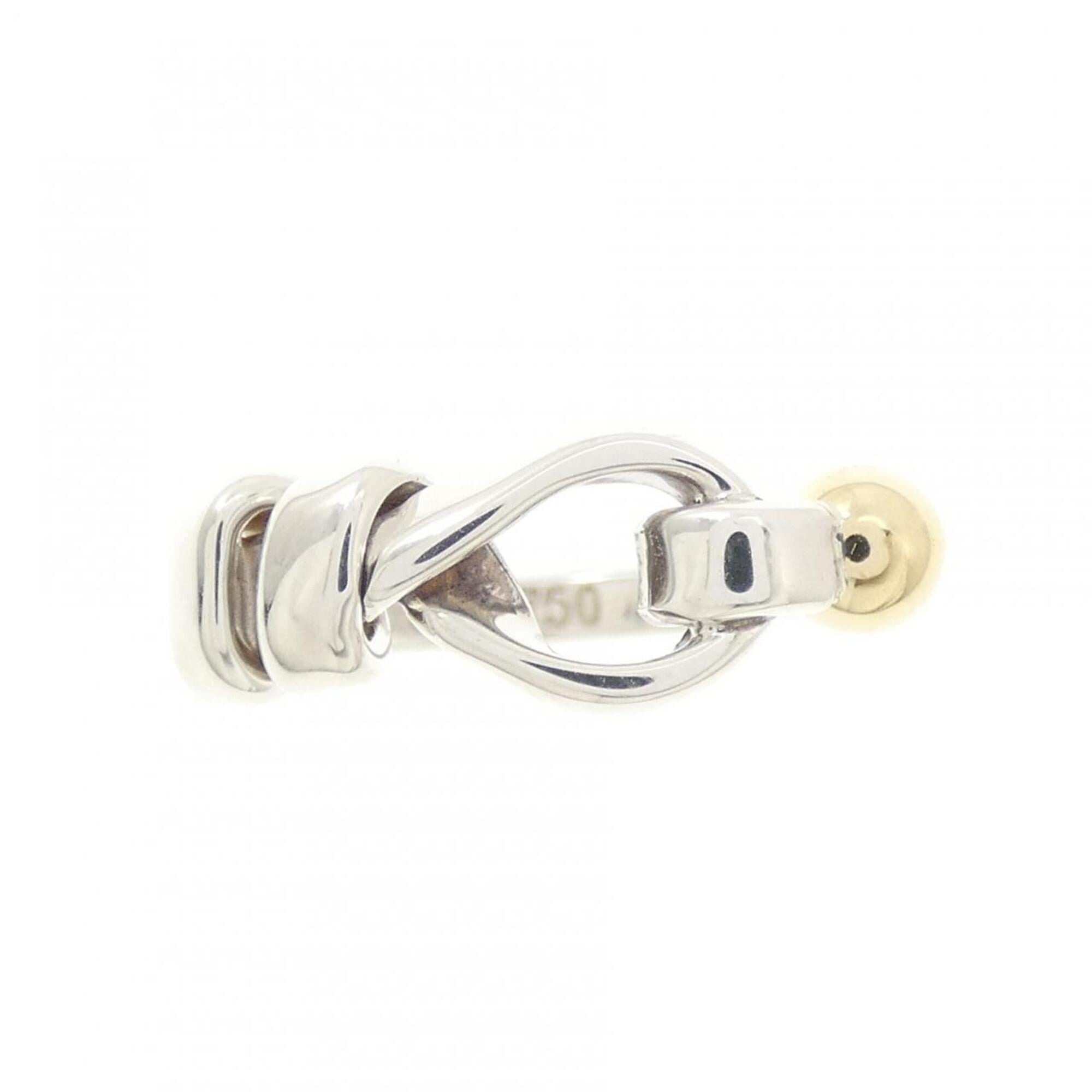 Tiffany Silver Yellow Gold Yellow Gold (18K) Silver 925 Band Ring (Pre-Owned)
