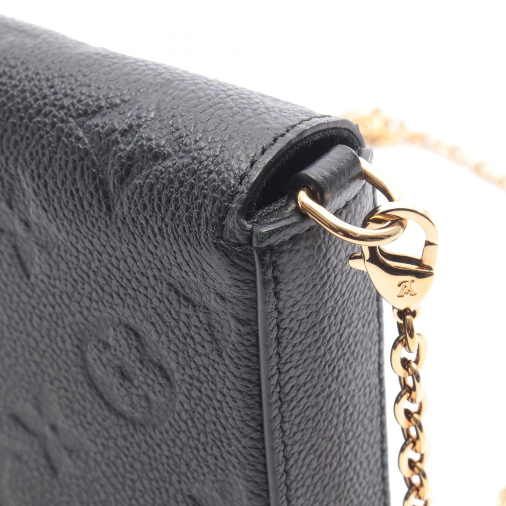 Louis Vuitton Black Noir Monogram Empreinte Handbag Pochette Pouch Shoulder Bag (Pre-Owned)