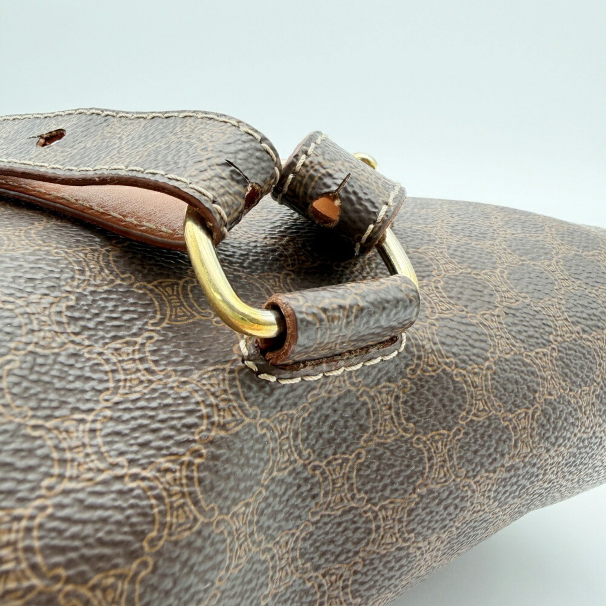 Celine Brown Camel Pvc Leather Backpack (Pre-Owned)