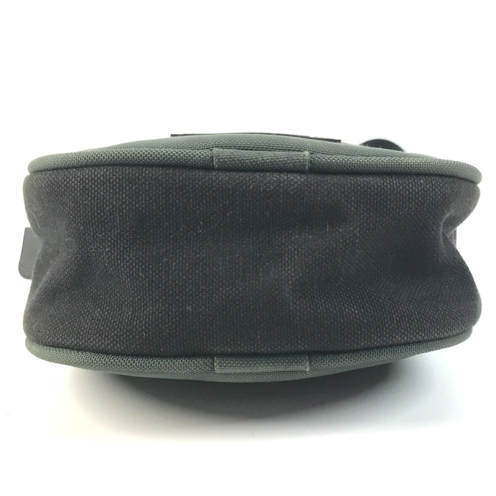 Chanel Black Khaki Canvas Pochette Shoulder Bag (Pre-Owned)