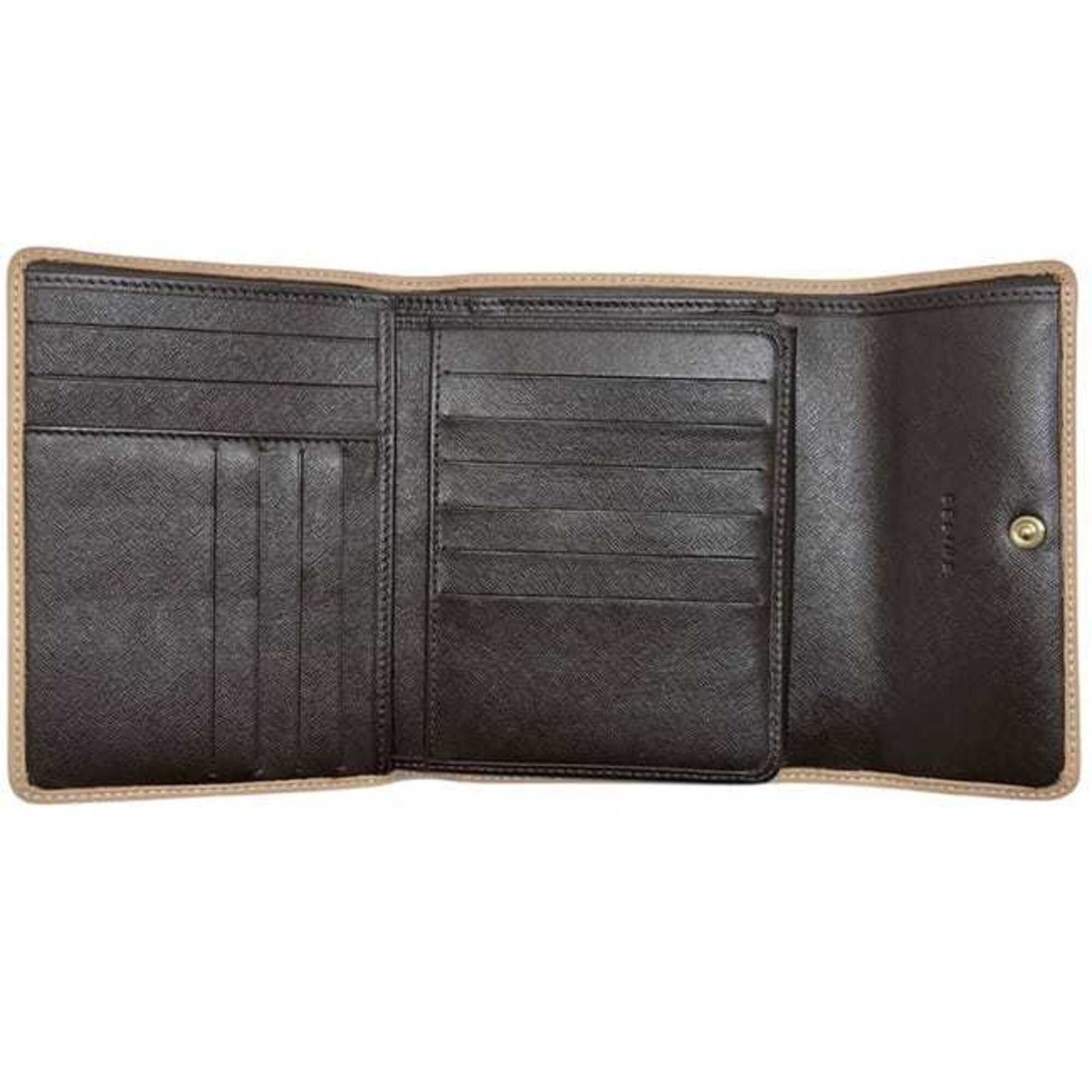Celine Brown Pvc Leather Wallet (Tri-Fold) (Pre-Owned)
