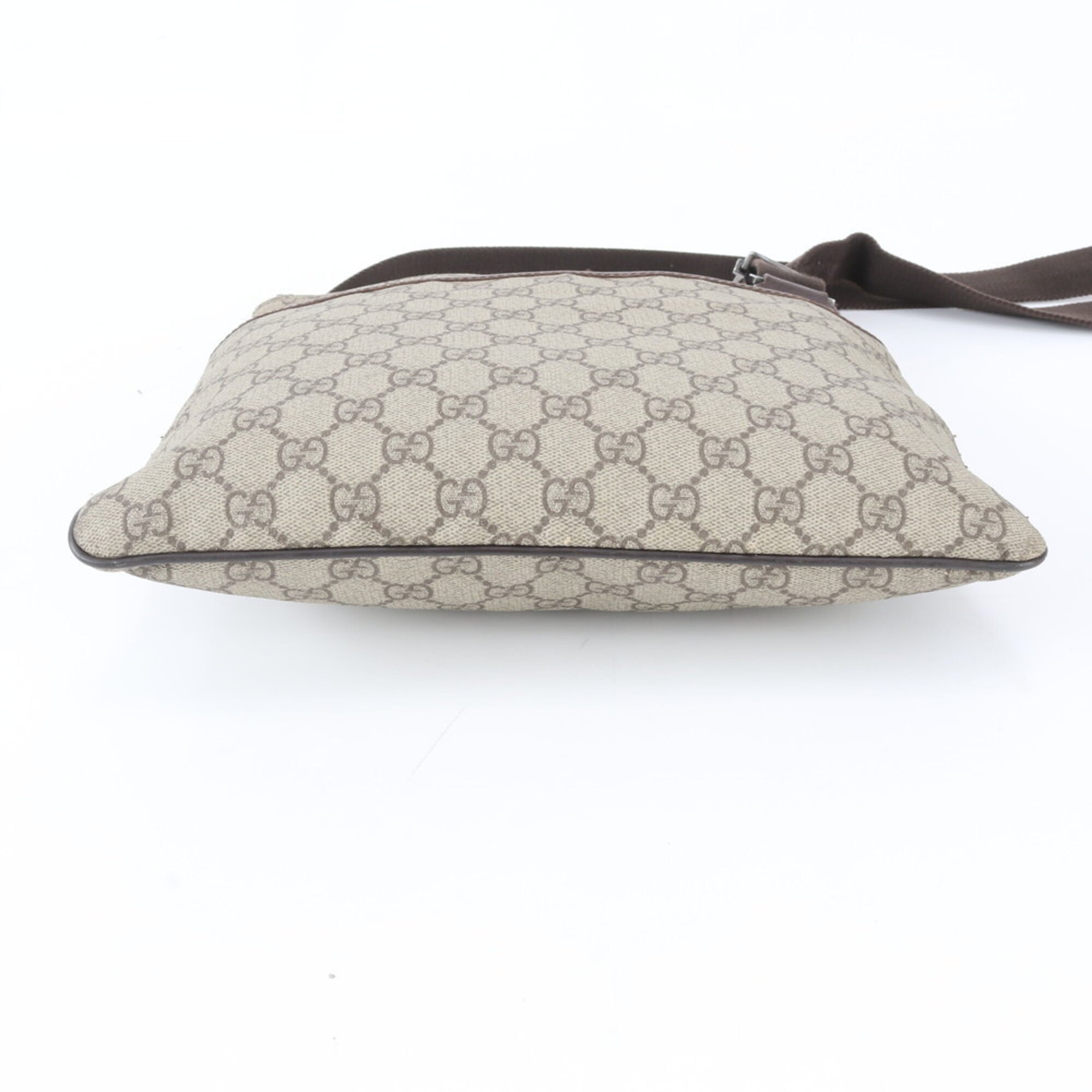 Gucci Brown Leather Coated Canvas Shoulder Bag Tote Bag (Pre-Owned)