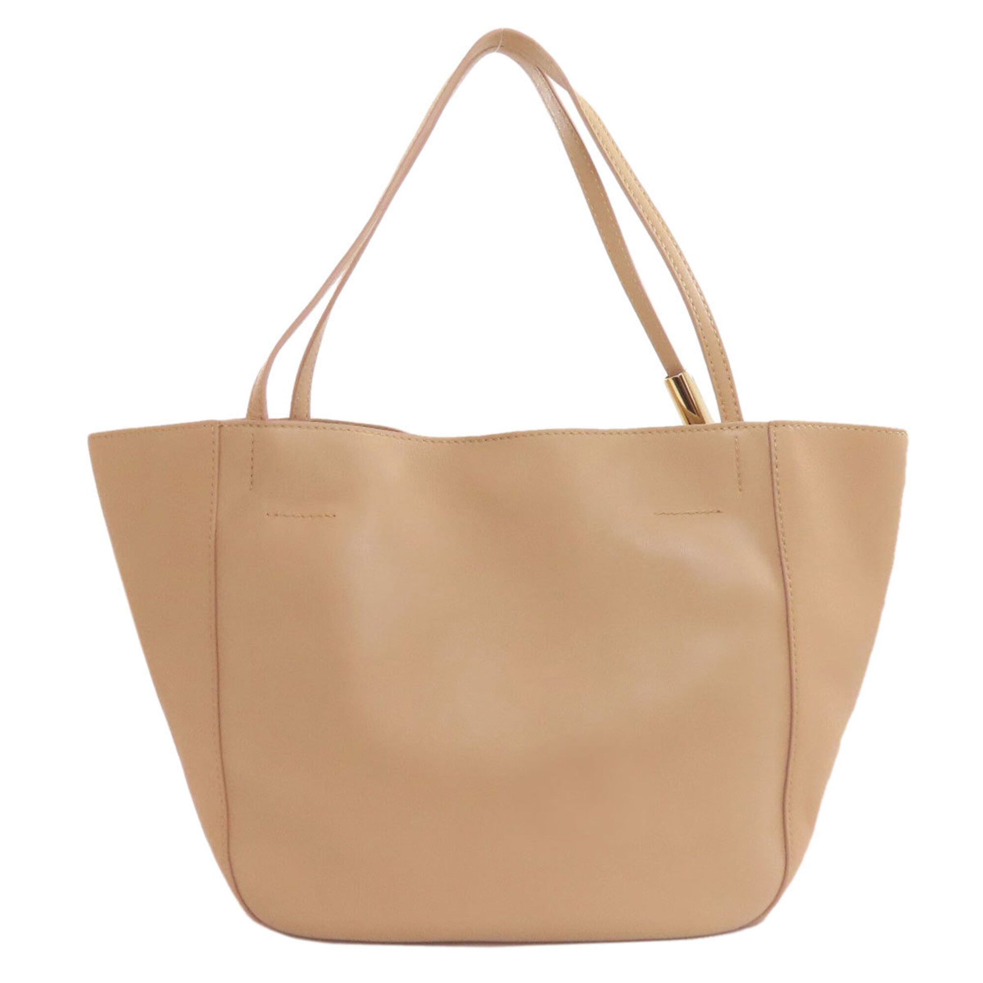 Jimmy Choo Pink Beige Leather Tote Bag (Pre-Owned)