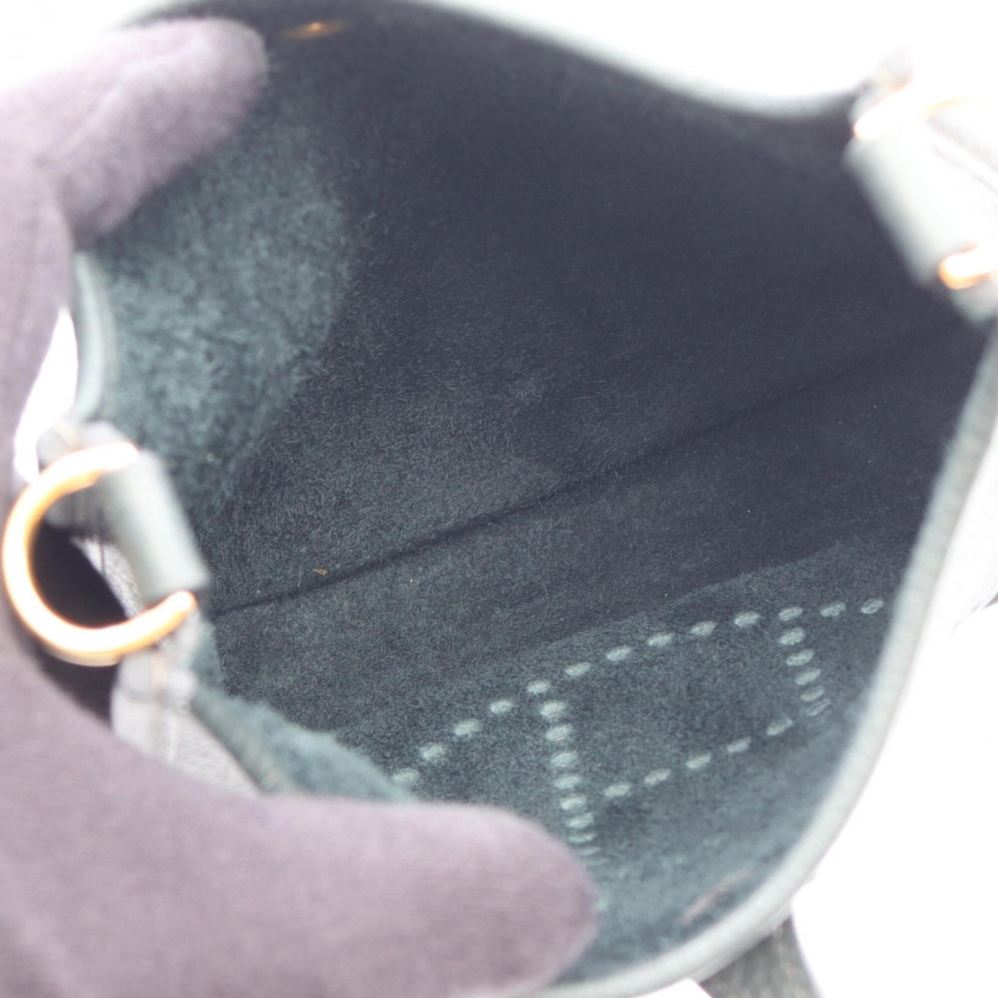 Hermes Green Taurillon Clemence Leather Handbag Shoulder Bag (Pre-Owned)