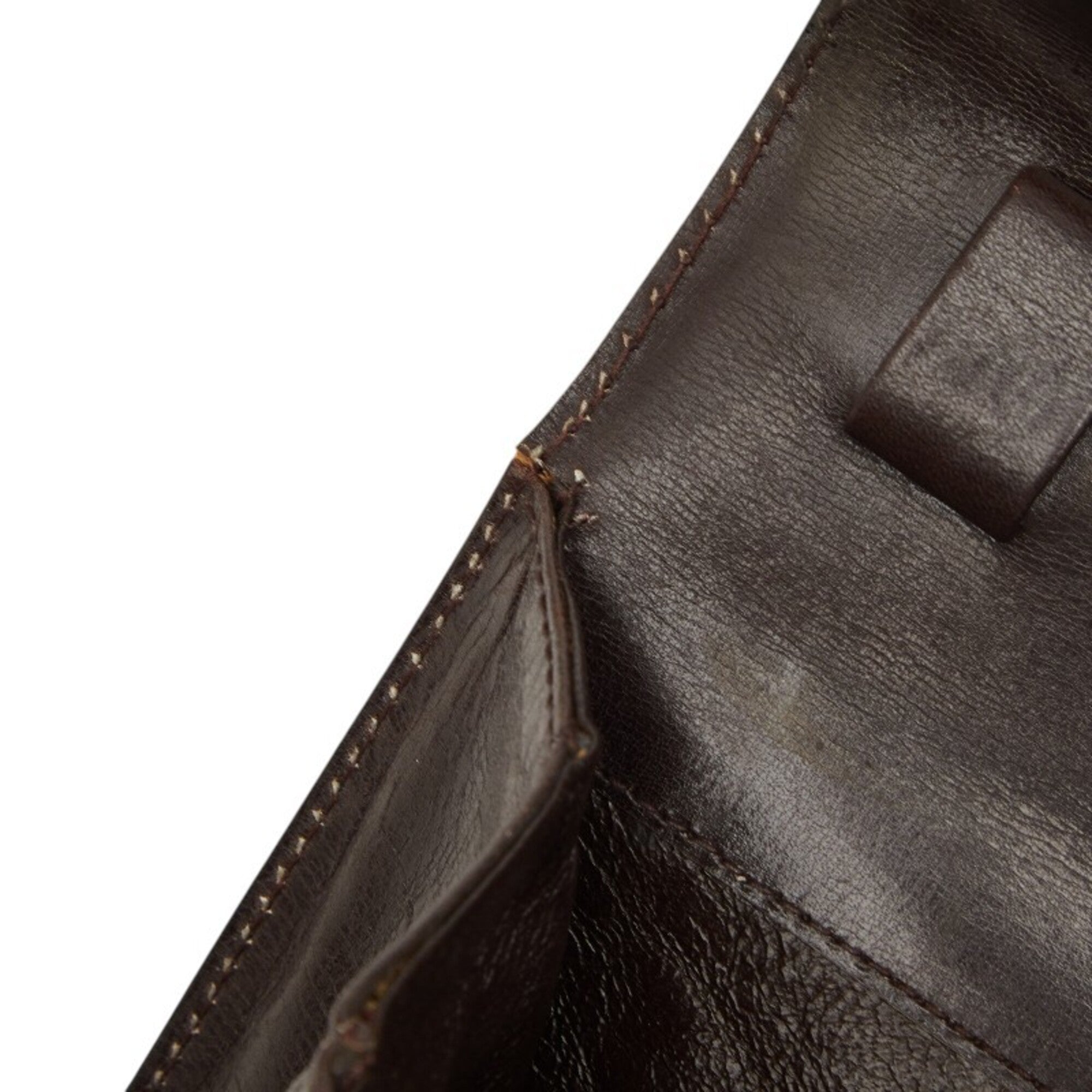 Celine Brown Canvas Leather Clutch Bag (Pre-Owned)