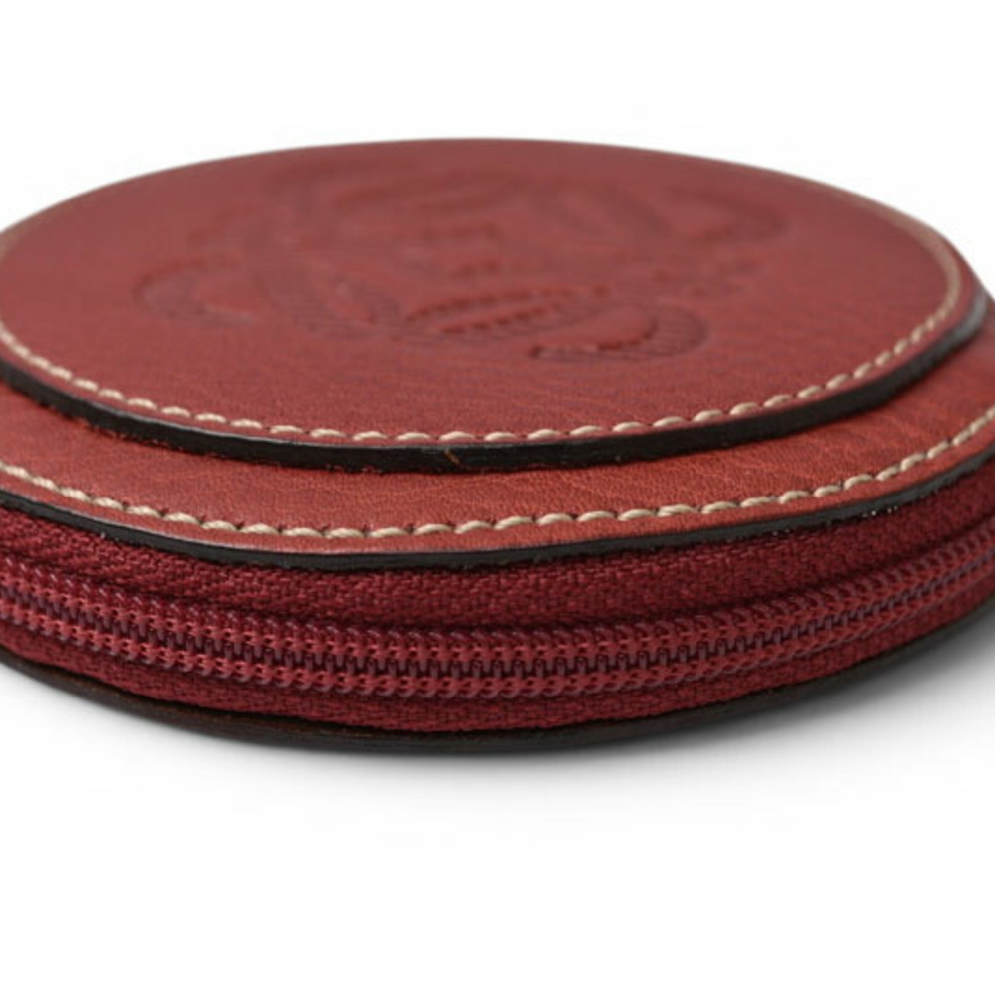 Loewe Bordeaux Leather Coin Purse/Coin Case (Pre-Owned)