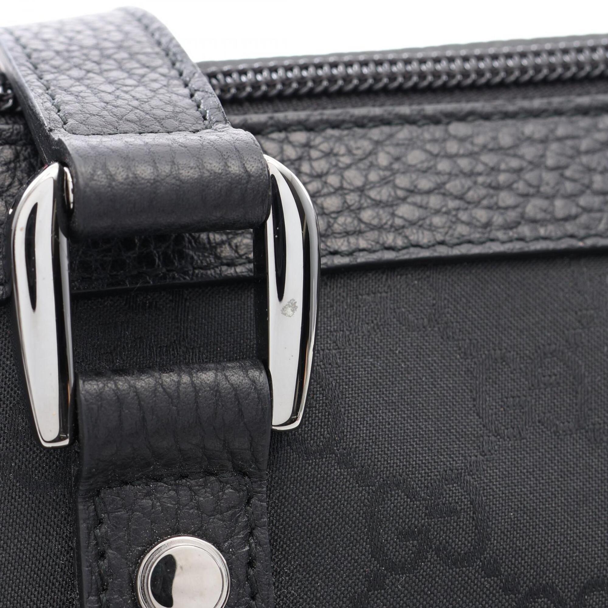 Gucci Black Nylon Leather Handbag Tote Bag (Pre-Owned)